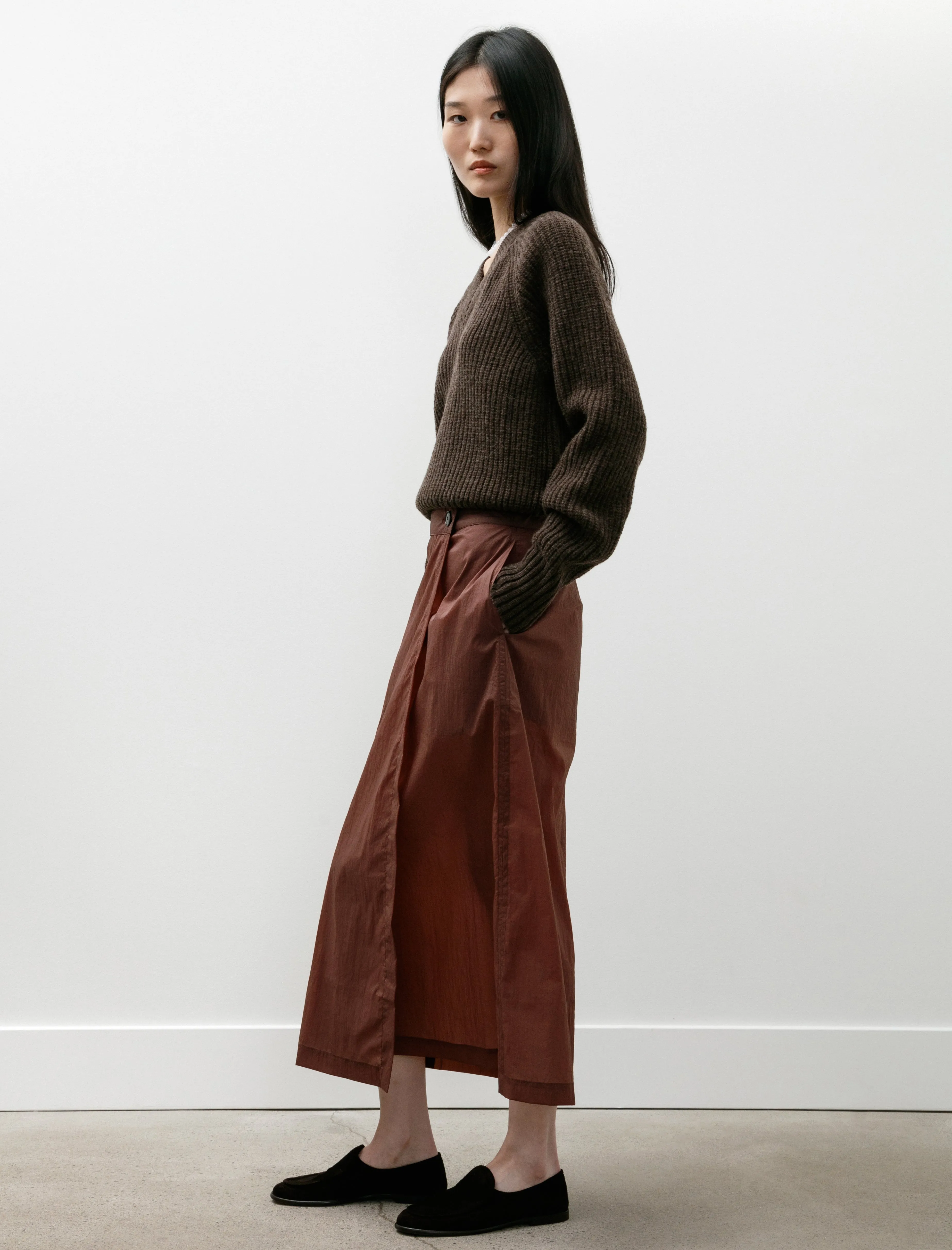 Classic Wrap Skirt Merlot Crinkled Tech sold by SHOP NEIGHBOR product image thumbnail 3