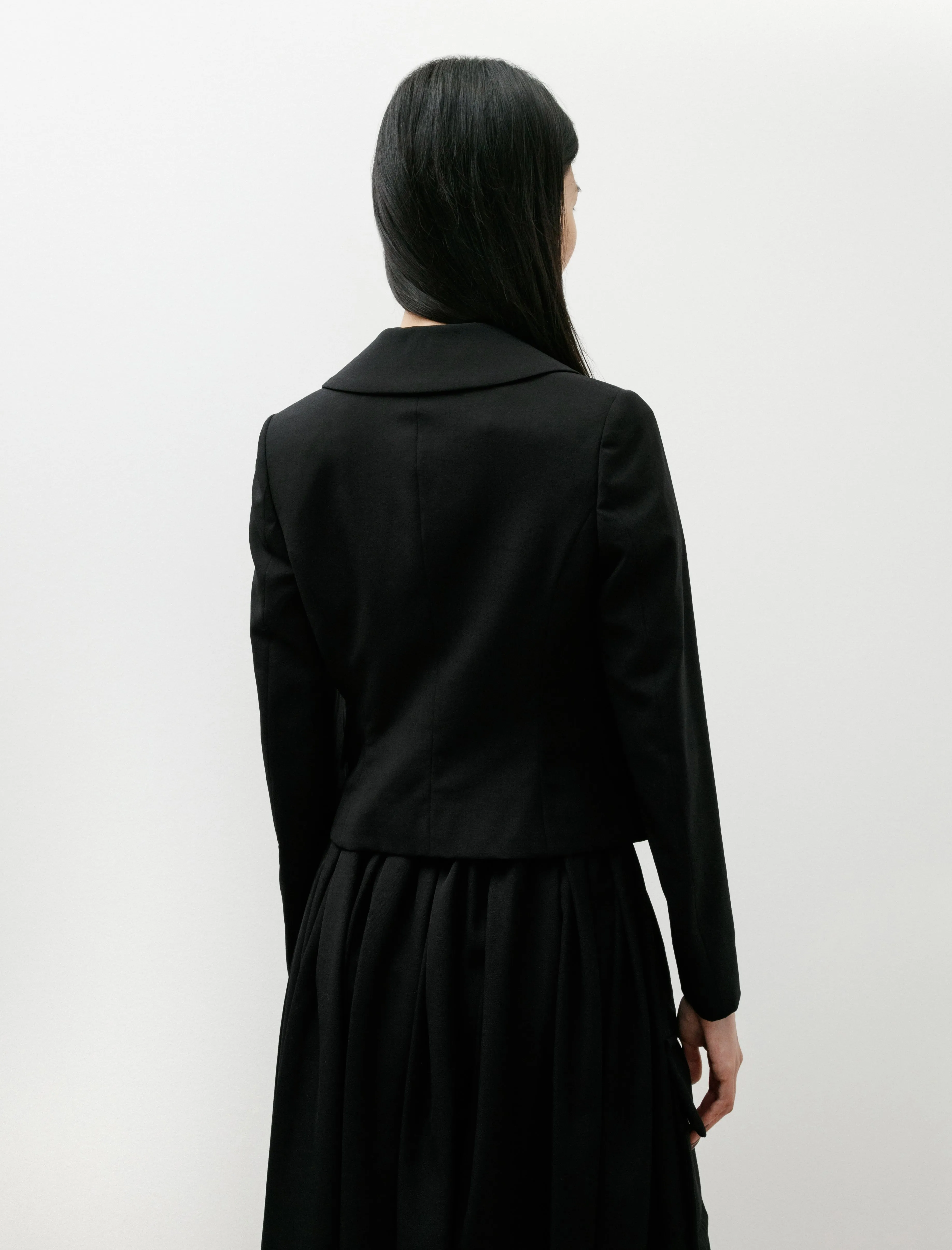 Fitted Cropped Wool Jacket Black sold by SHOP NEIGHBOR product image thumbnail 5