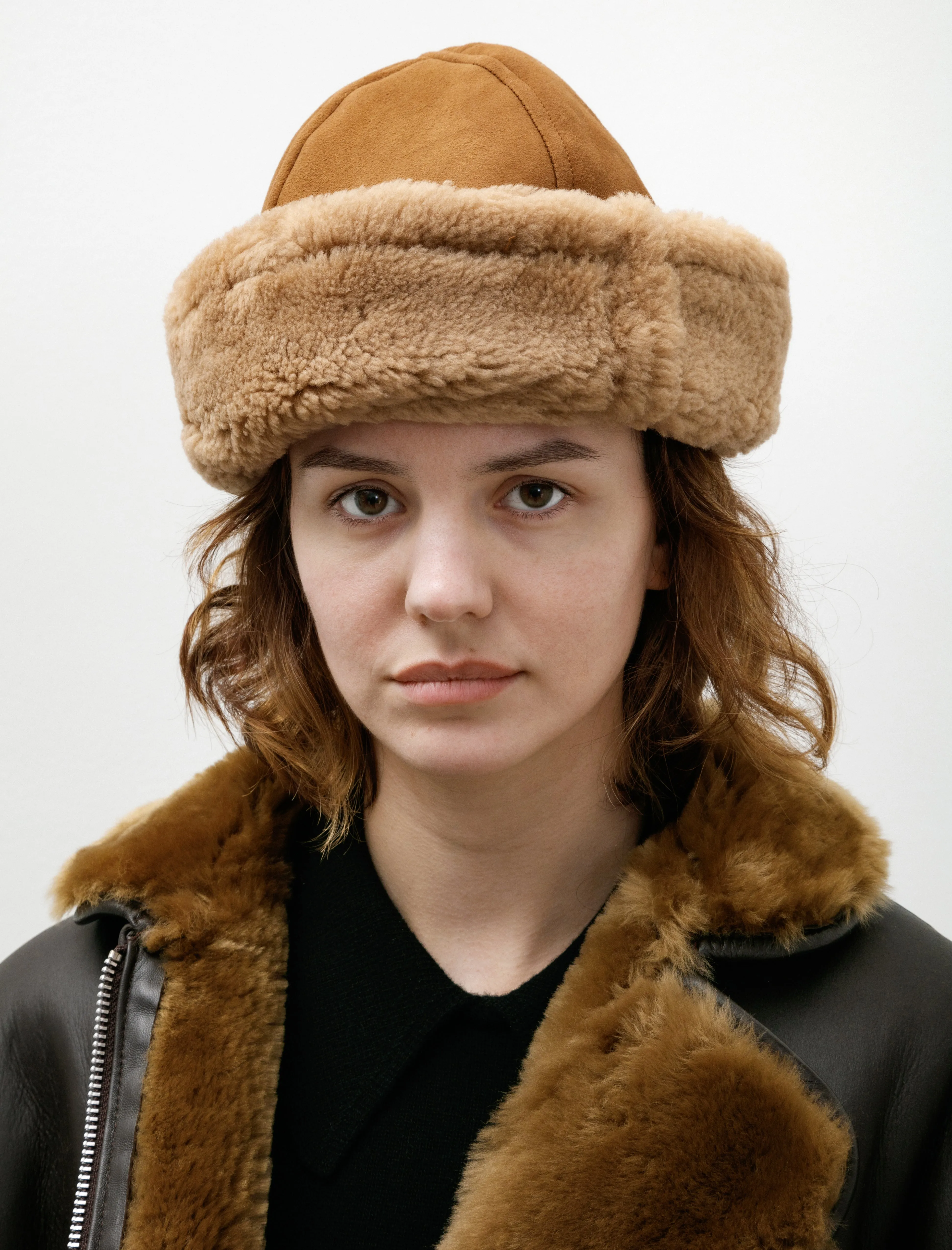 Suede Back Curly Cap Tan sold by SHOP NEIGHBOR product image thumbnail 2