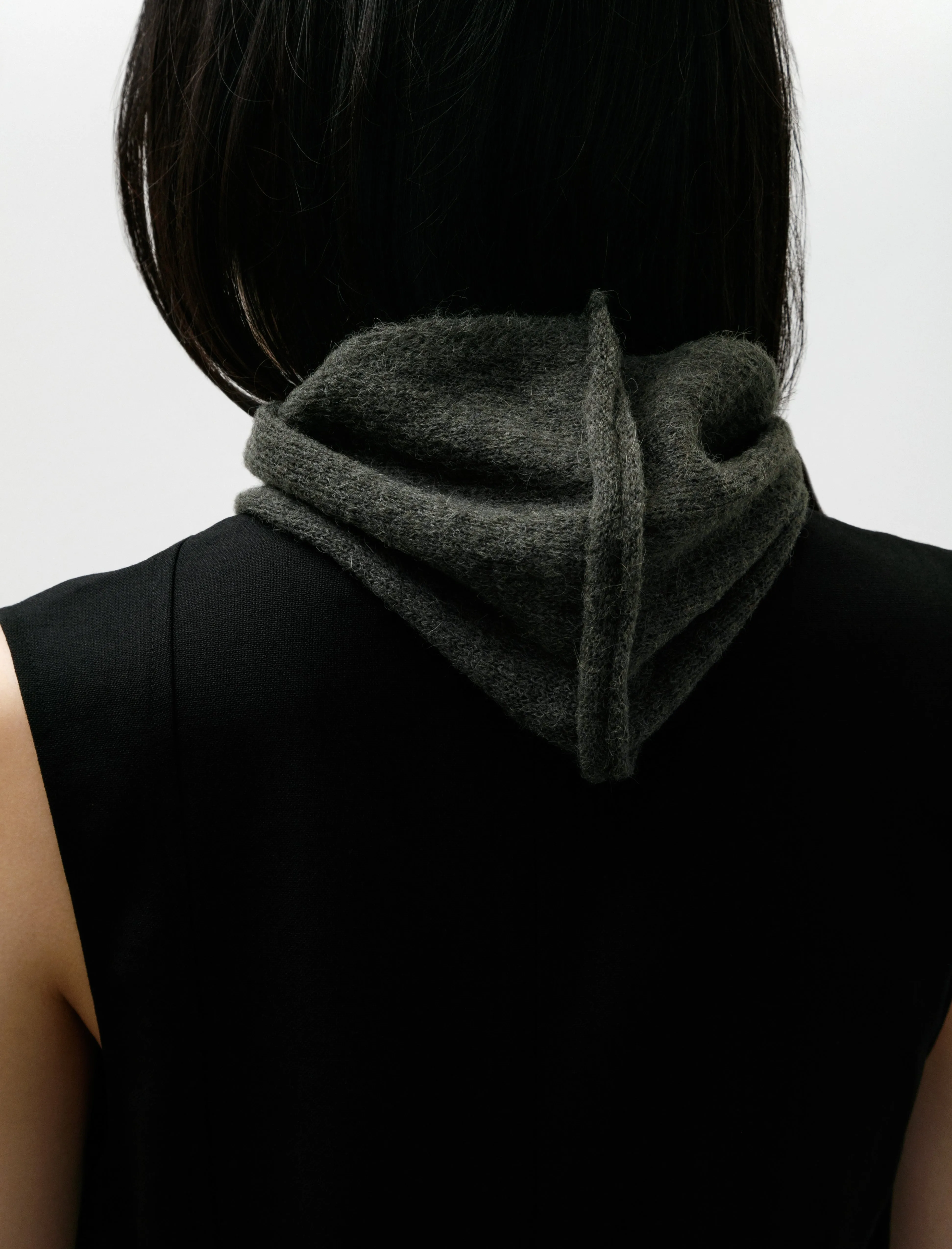 Miniature Scarf Moss Green Fuzzy Alpaca sold by SHOP NEIGHBOR product image thumbnail 2