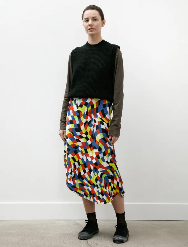 Dancing Squares Skirt Multi made by SHOP NEIGHBOR