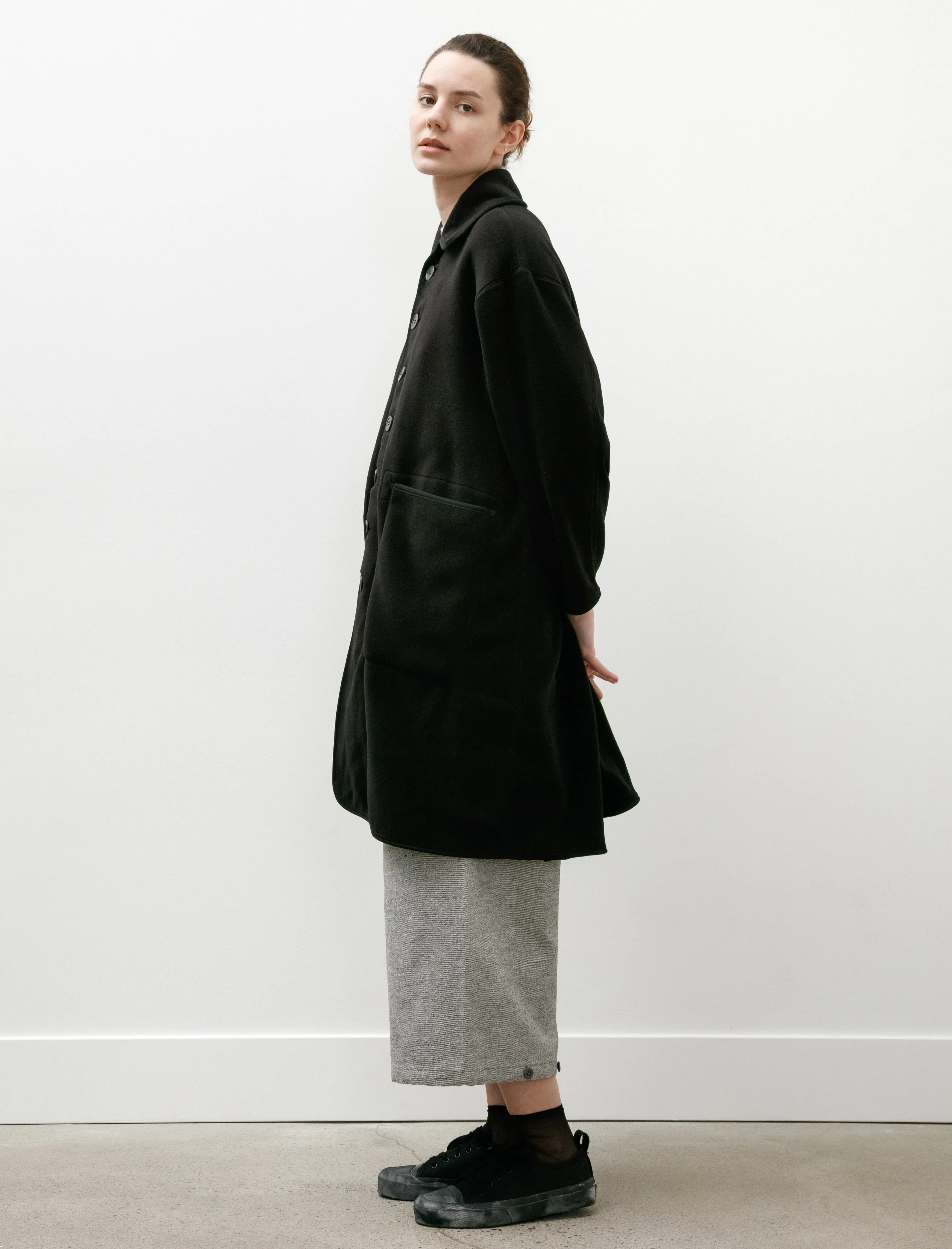 W-R19 F-1 Balmacaan Coat Black 300 sold by SHOP NEIGHBOR product image thumbnail 4