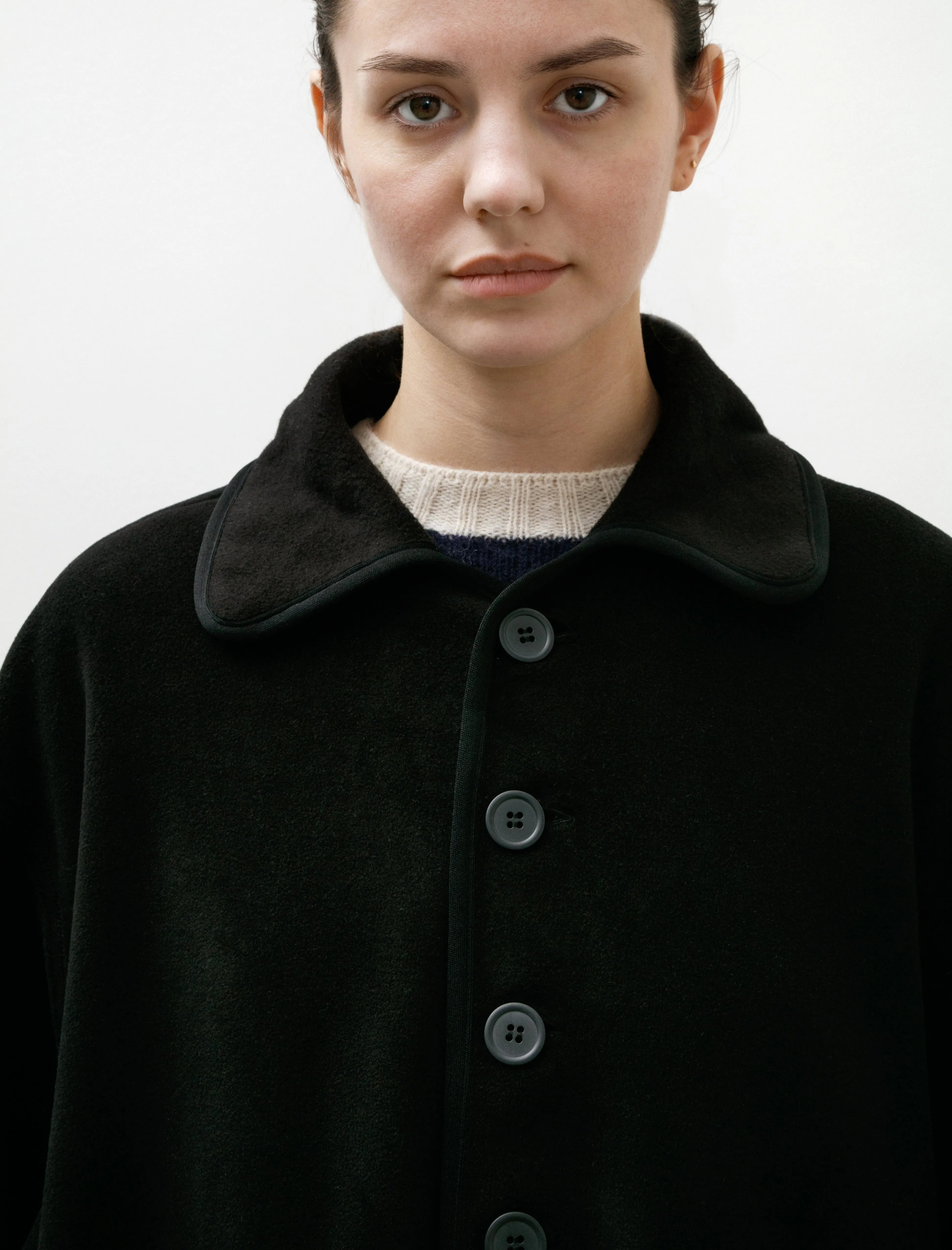 W-R19 F-1 Balmacaan Coat Black 300 sold by SHOP NEIGHBOR product image thumbnail 2