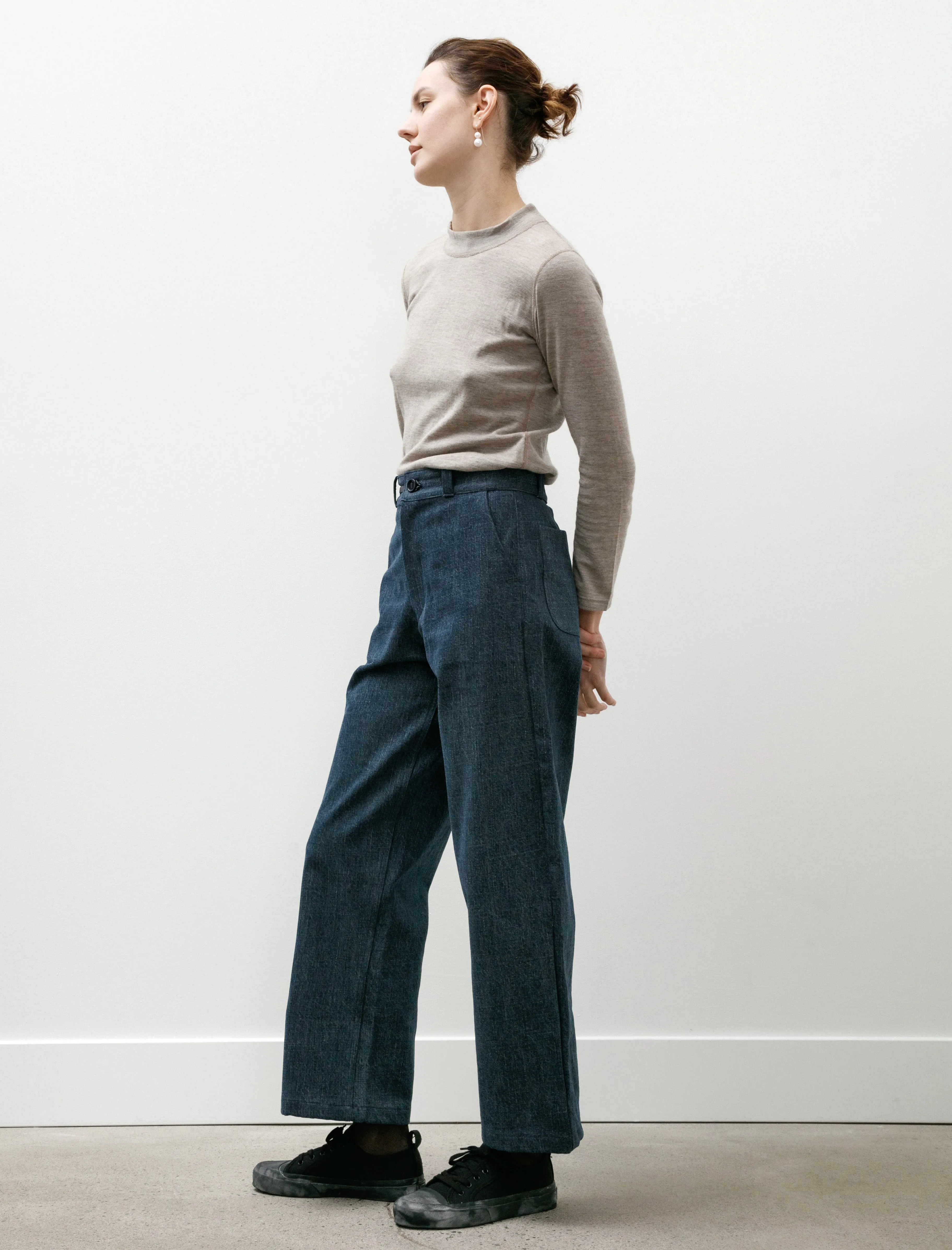 W-R19 Pants-4 High Wide Pants Fade Denim sold by SHOP NEIGHBOR product image thumbnail 3