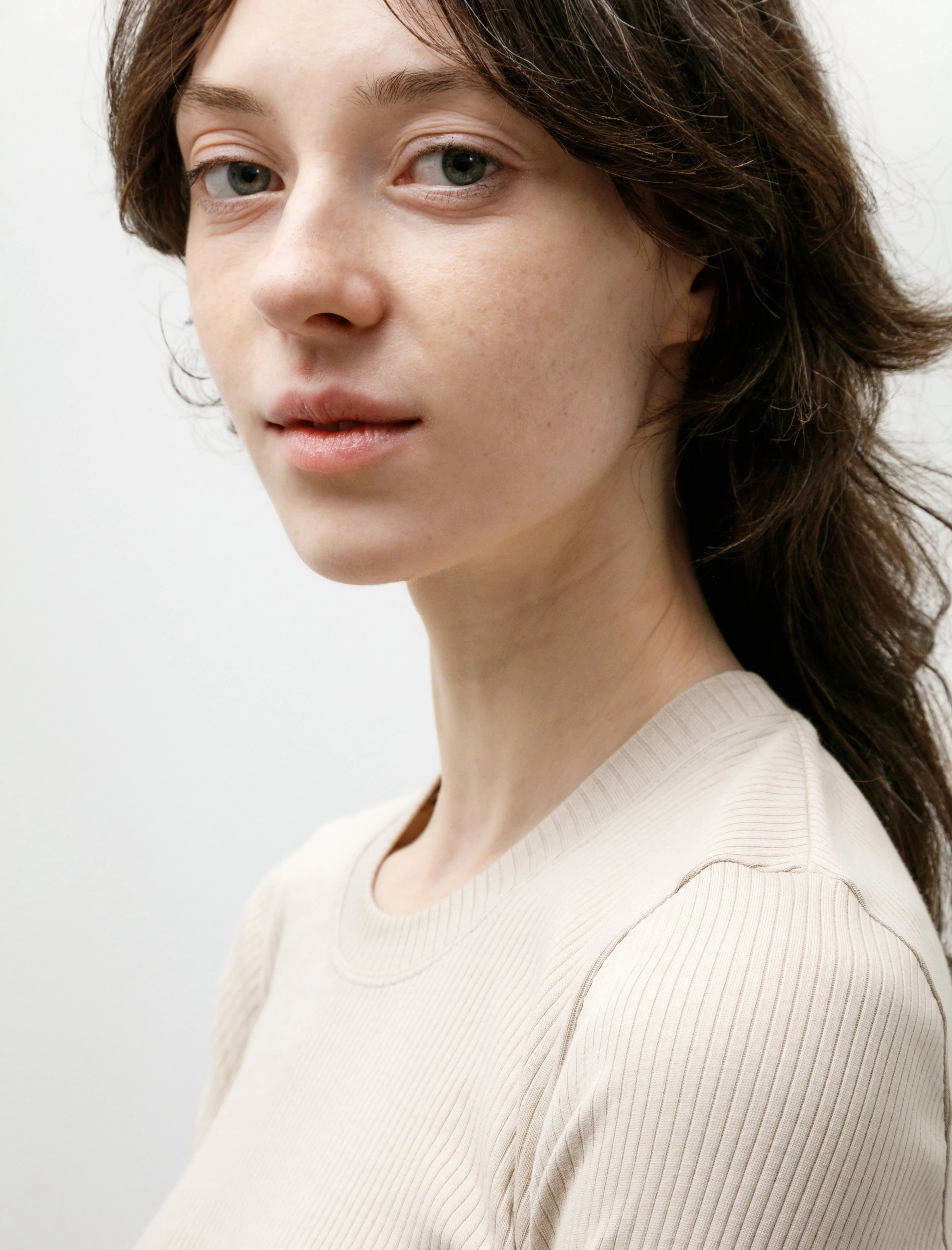 Rib Tight Crew Neck Beige sold by SHOP NEIGHBOR product image thumbnail 2