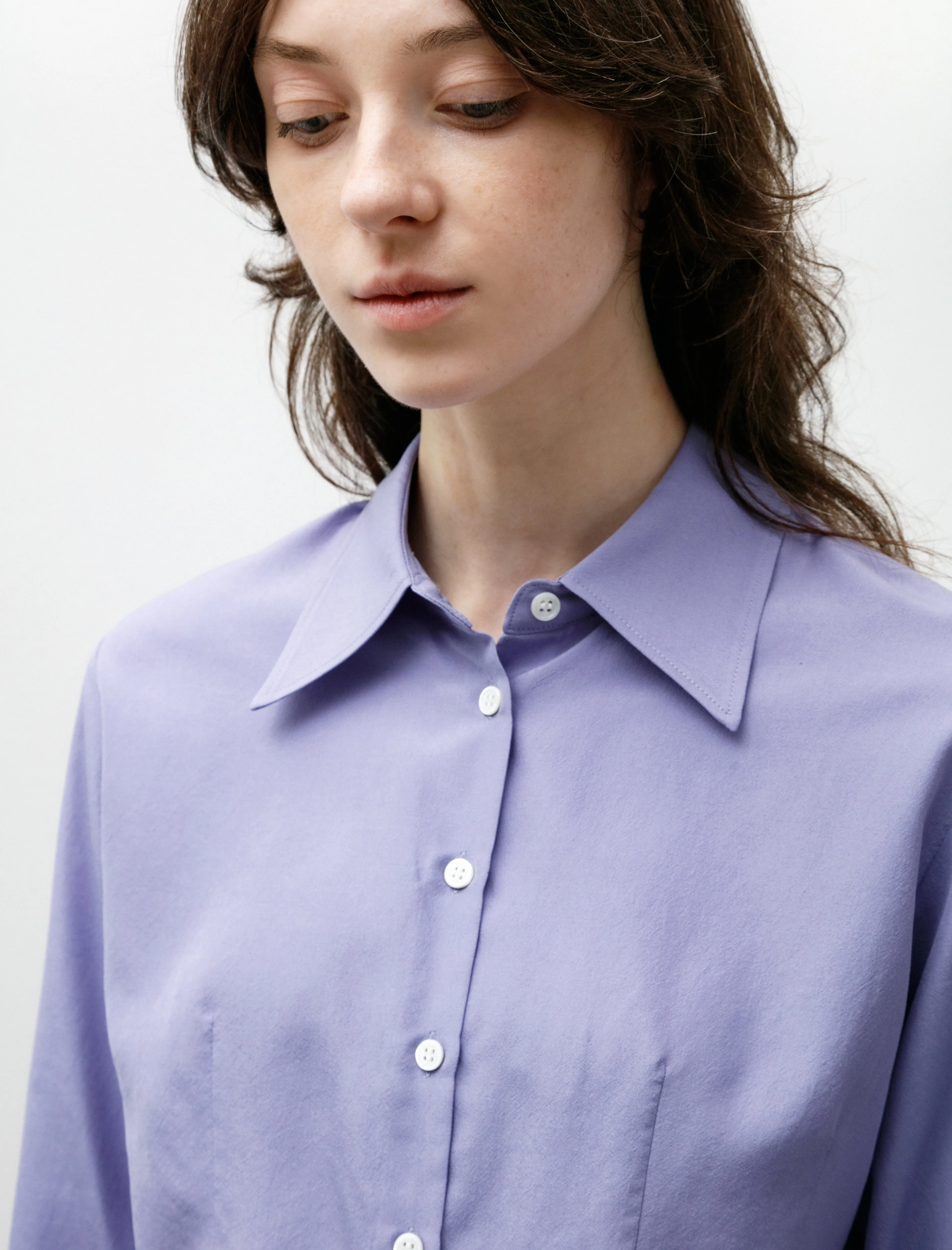 Silk Dart Shirt Purple sold by SHOP NEIGHBOR product image thumbnail 2