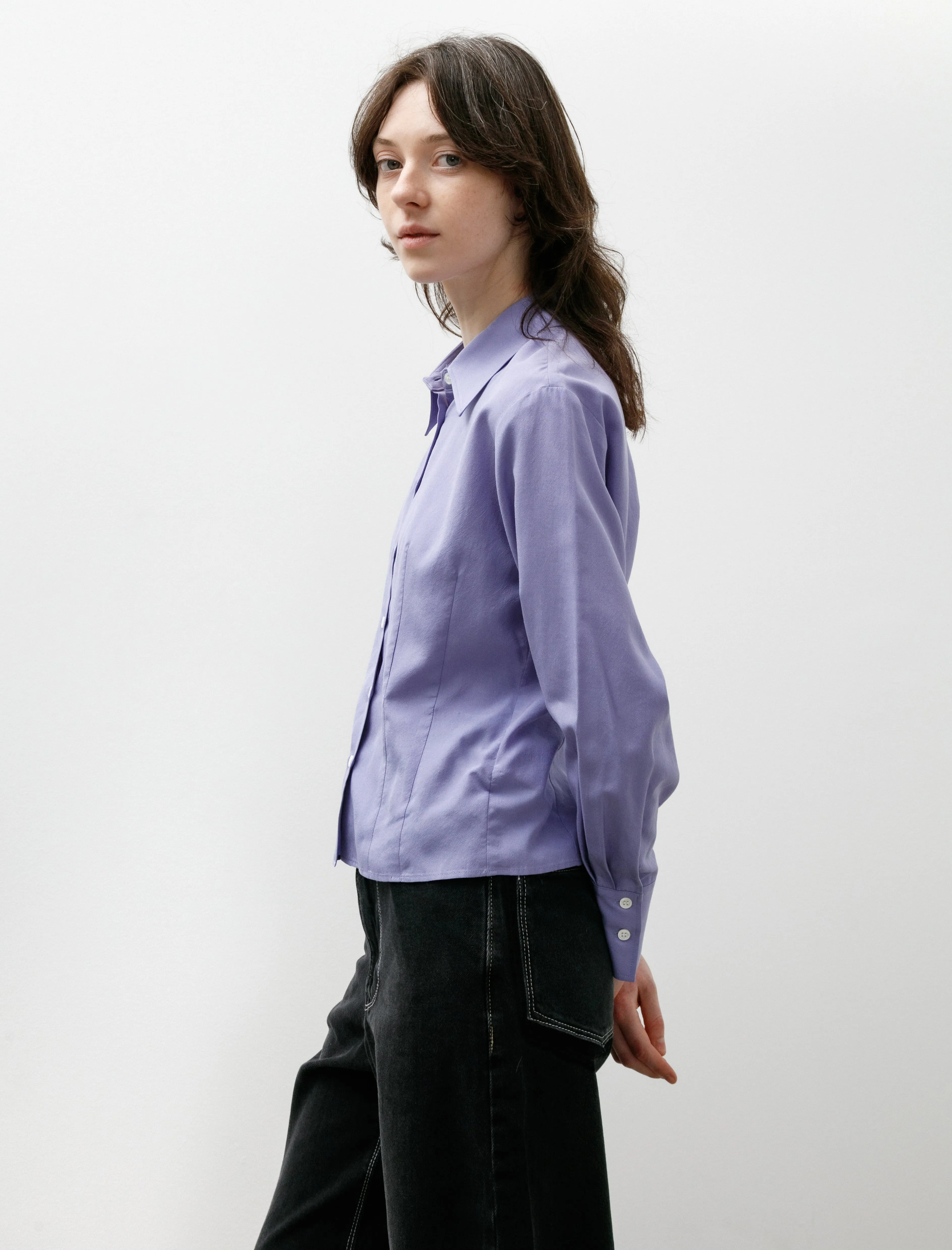 Silk Dart Shirt Purple sold by SHOP NEIGHBOR product image thumbnail 3