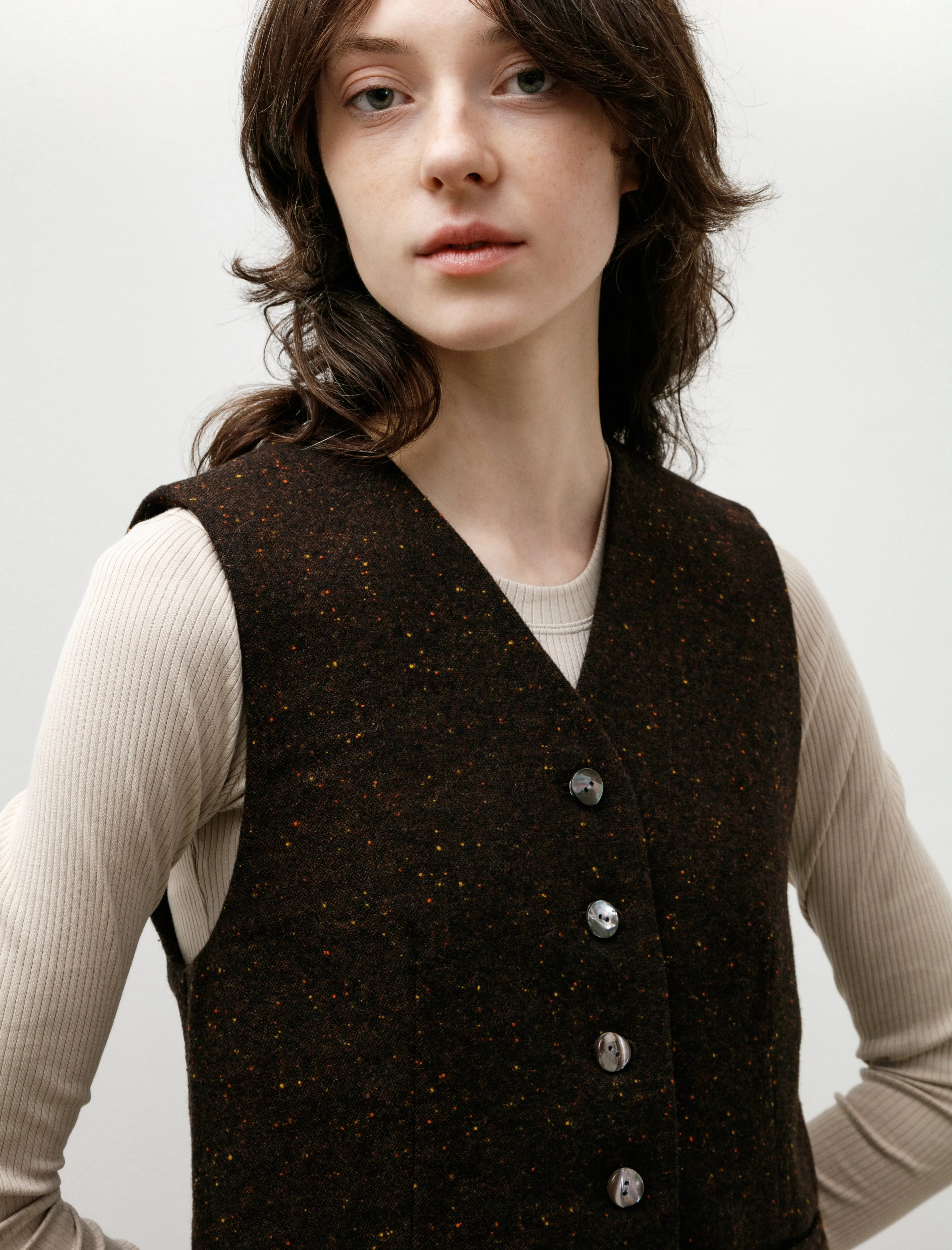 Colour Nep Vest Brown sold by SHOP NEIGHBOR product image thumbnail 2