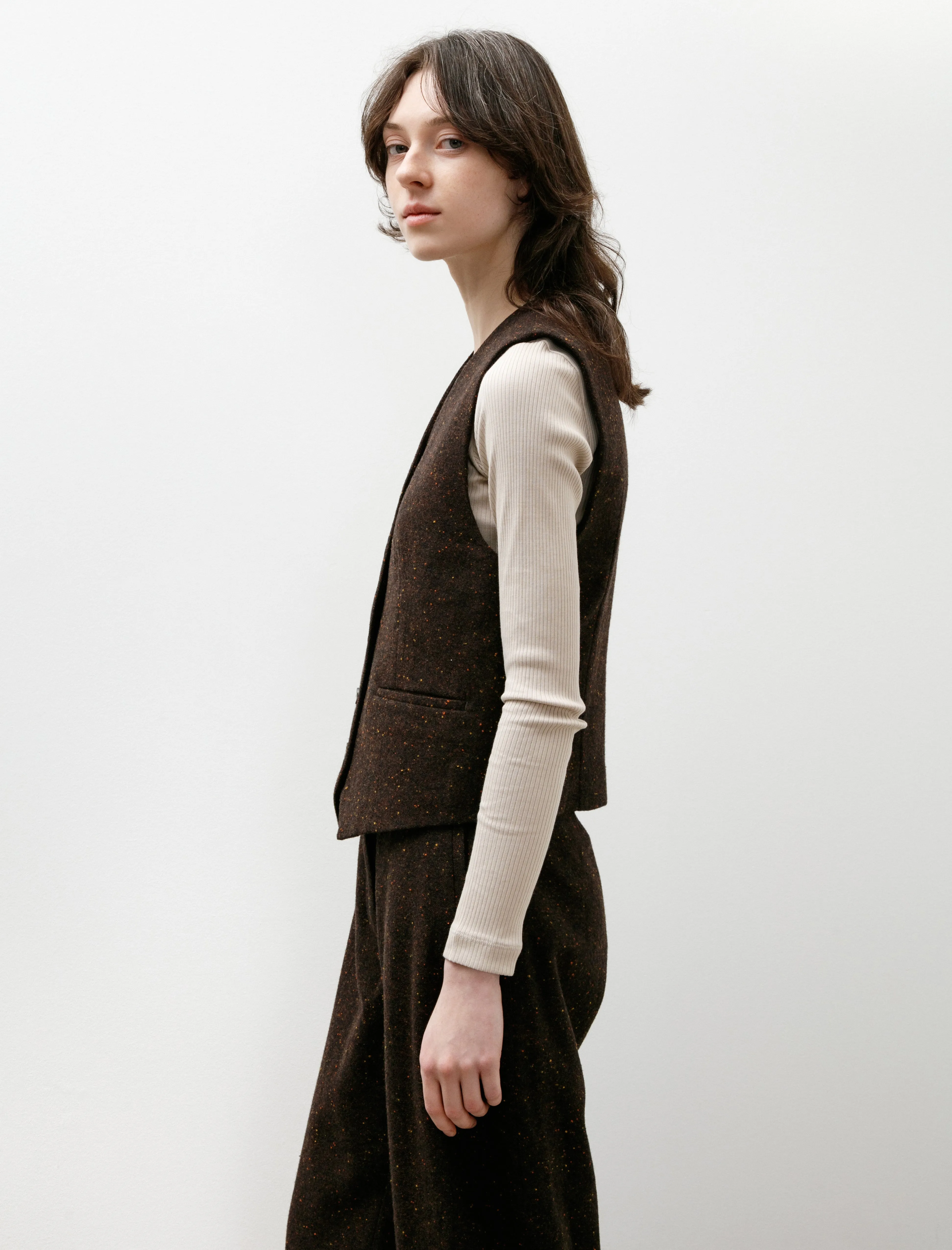 Colour Nep Vest Brown sold by SHOP NEIGHBOR product image thumbnail 3