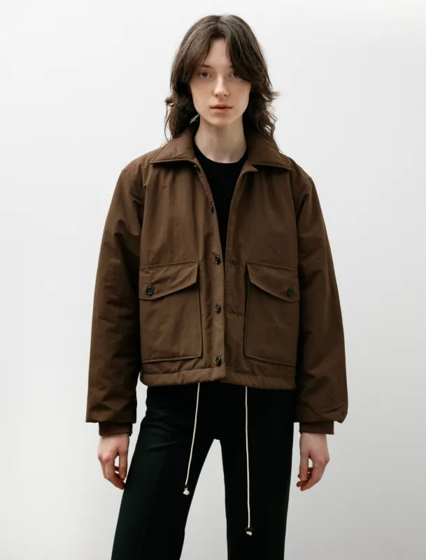 Puffed Simple Jacket Brown sold by SHOP NEIGHBOR