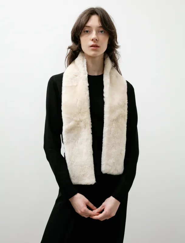 Shearling Tuxedo Scarf Ecru sold by SHOP NEIGHBOR