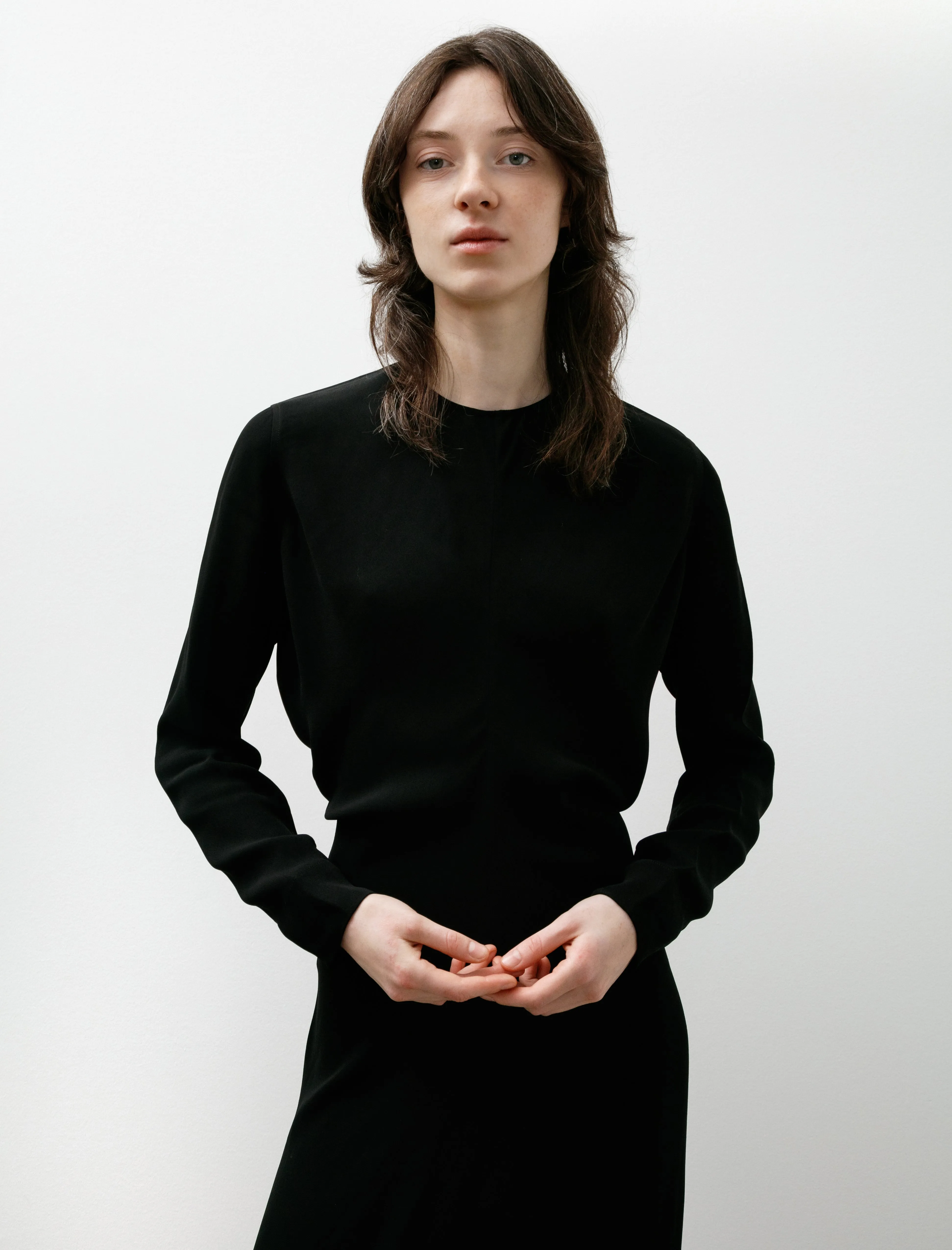 Long Sleeve Slouch Waist Dress Black sold by SHOP NEIGHBOR product image thumbnail 2