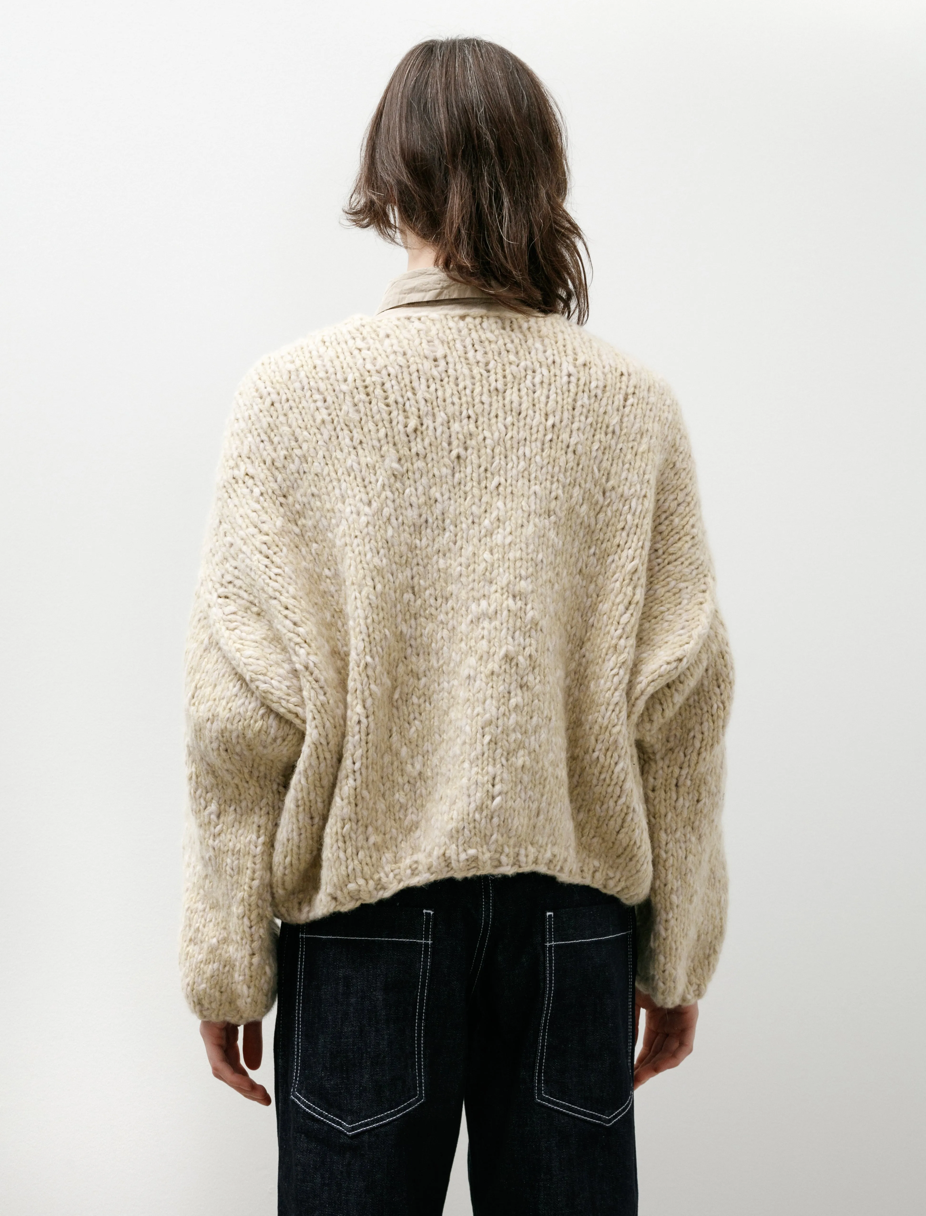 Short Cardigan Marled Ecru sold by SHOP NEIGHBOR product image thumbnail 4