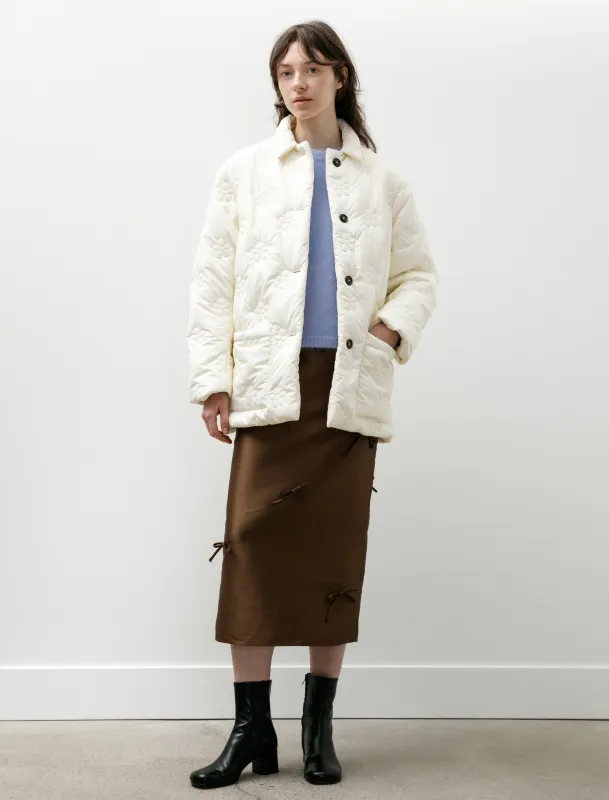 Small Puff Coat Off White made by Eleph Womens