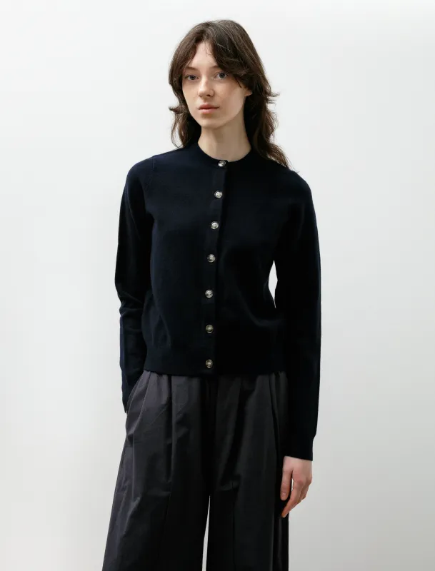 Sandy Cashmere Cardigan Navy made by Eleph Womens