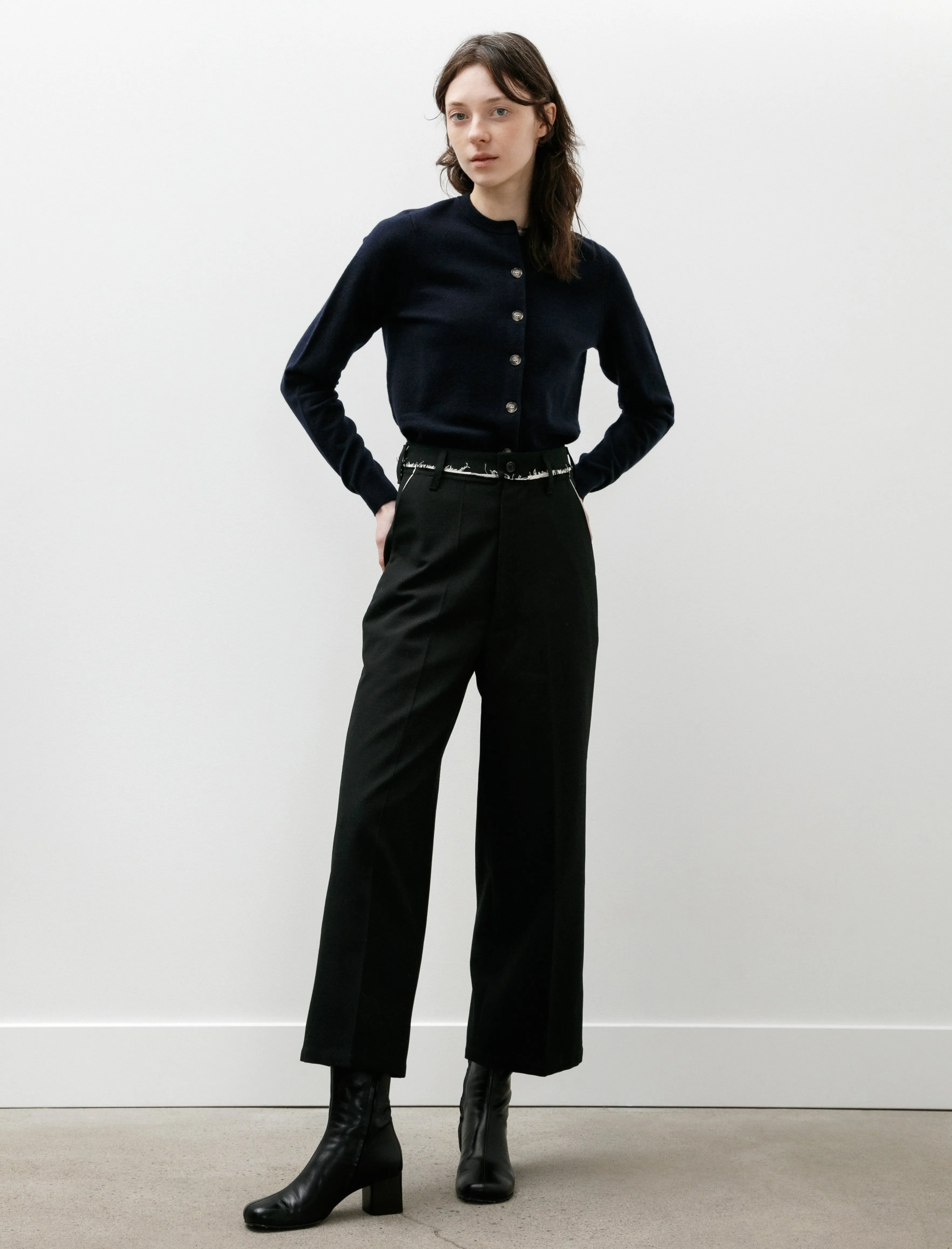 Straight Slack Poly Wool Twill Black sold by SHOP NEIGHBOR