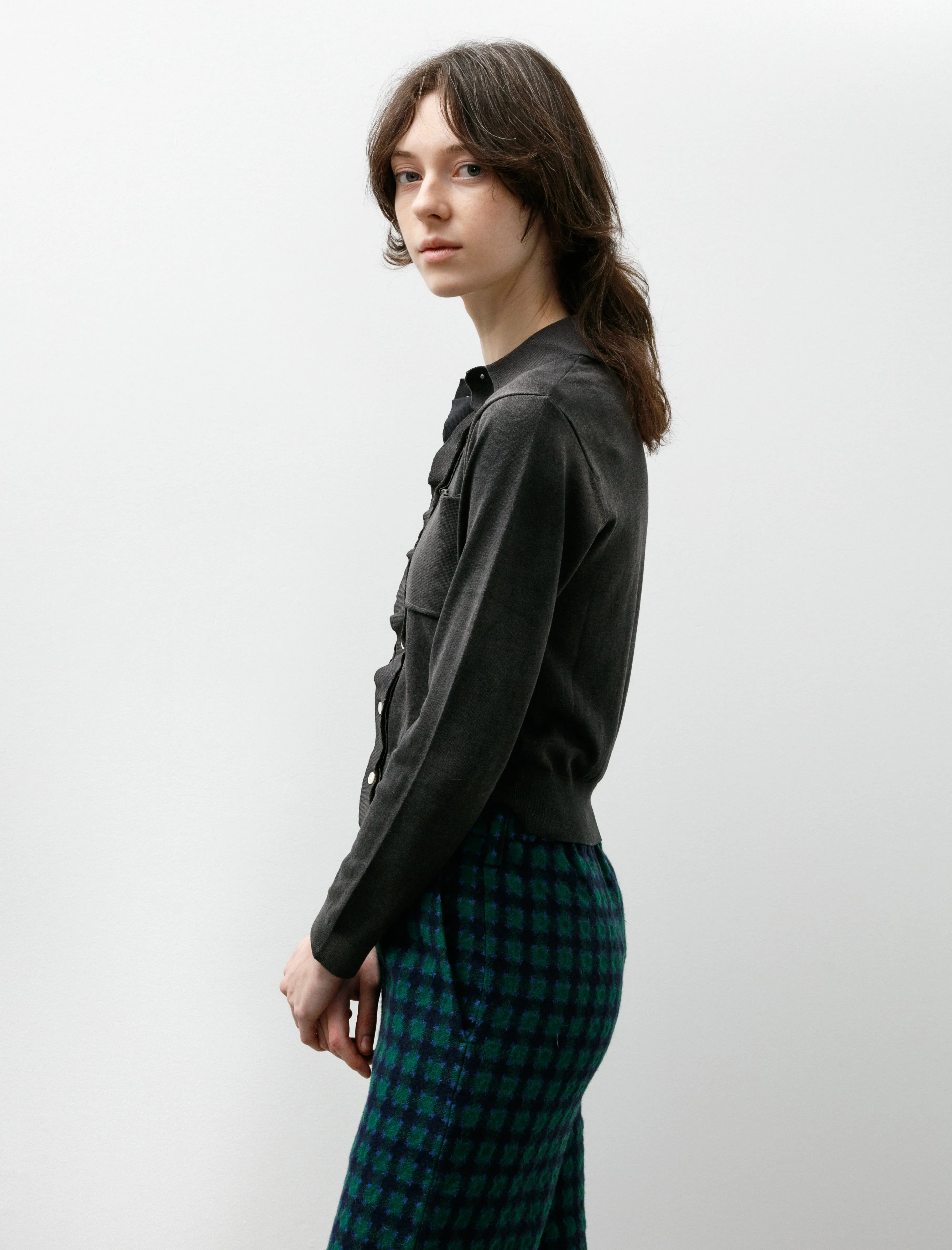 70s Cardigan Silk Cotton Fade Out Black sold by SHOP NEIGHBOR product image thumbnail 3