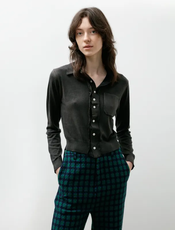 70s Cardigan Silk Cotton Fade Out Black sold by SHOP NEIGHBOR