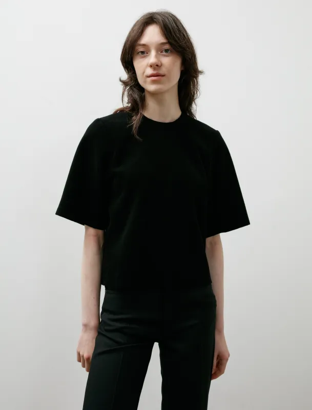Tailored Tee Top Wool Fleece Black made by SHOP NEIGHBOR