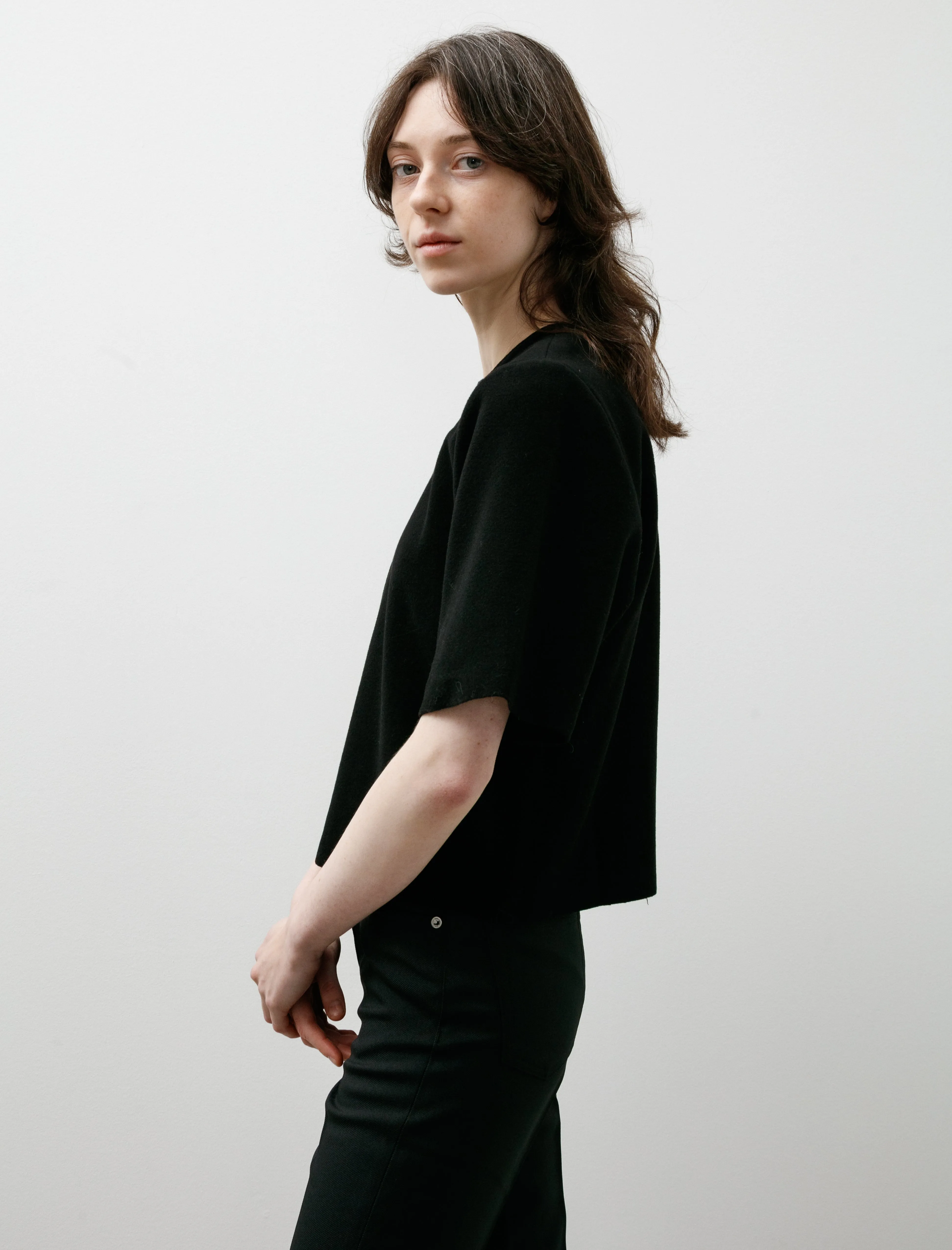 Tailored Tee Top Wool Fleece Black sold by SHOP NEIGHBOR product image thumbnail 3