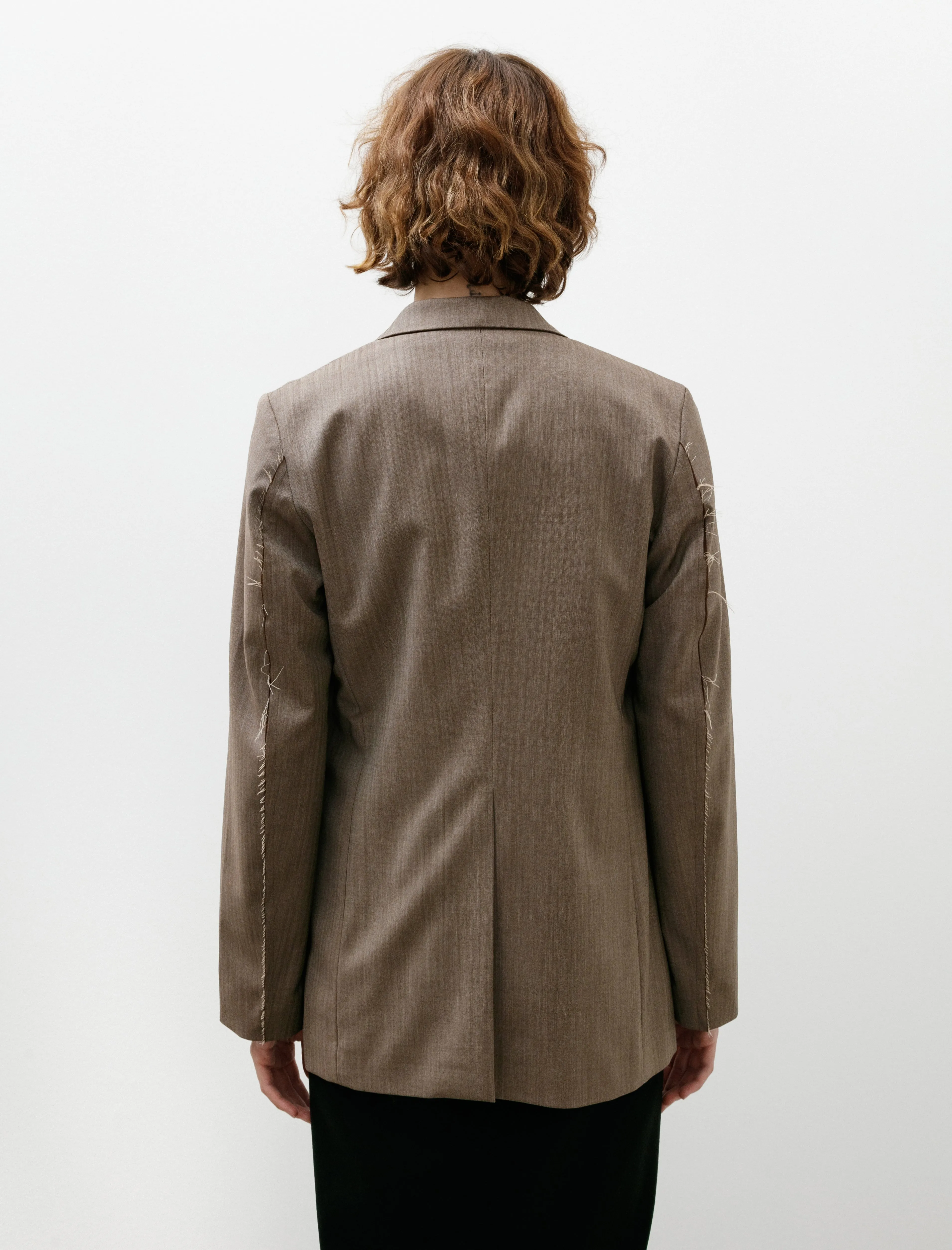 No. 206 Fine Wool Jacket Brown Herringbone sold by SHOP NEIGHBOR product image thumbnail 4