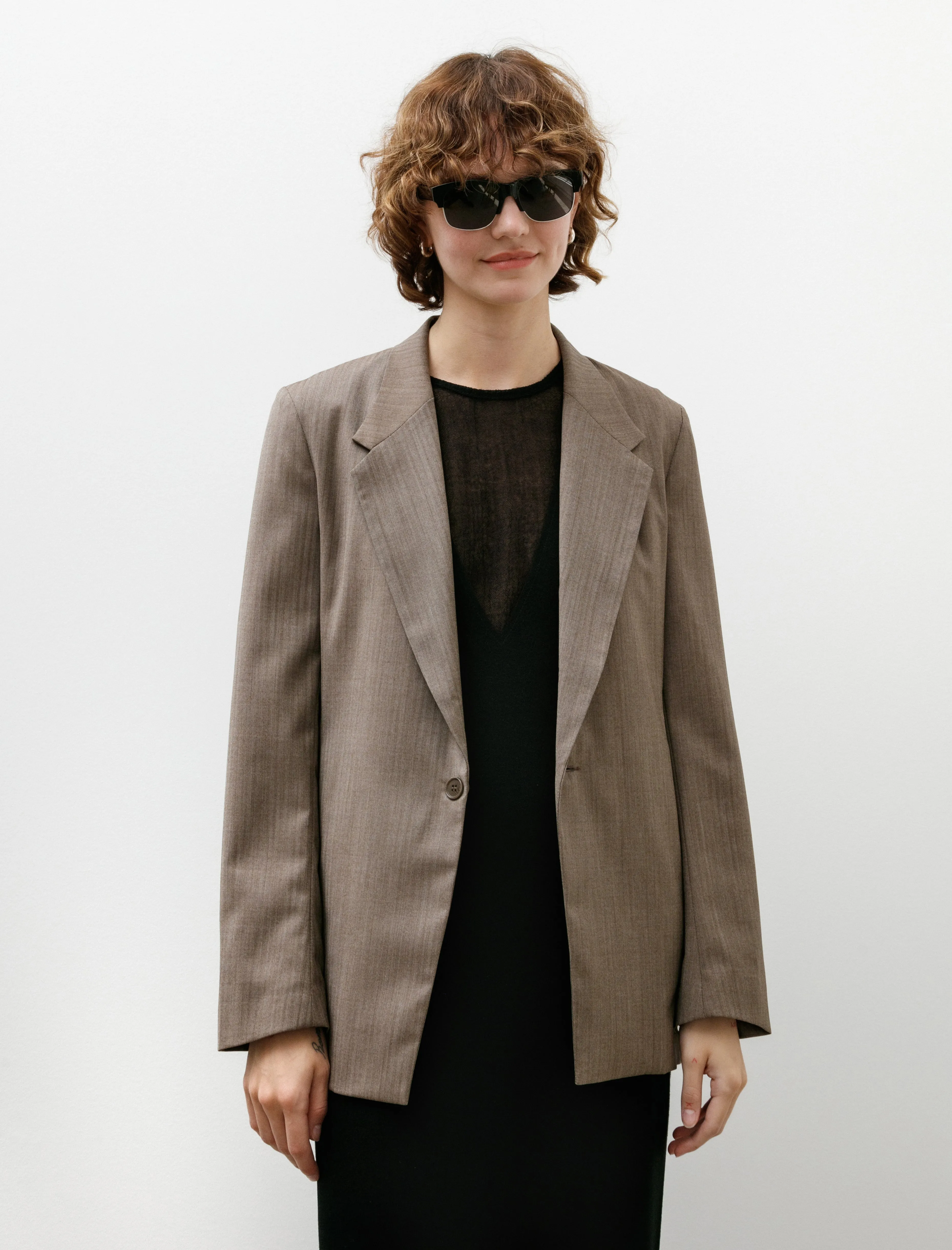 No. 206 Fine Wool Jacket Brown Herringbone sold by SHOP NEIGHBOR