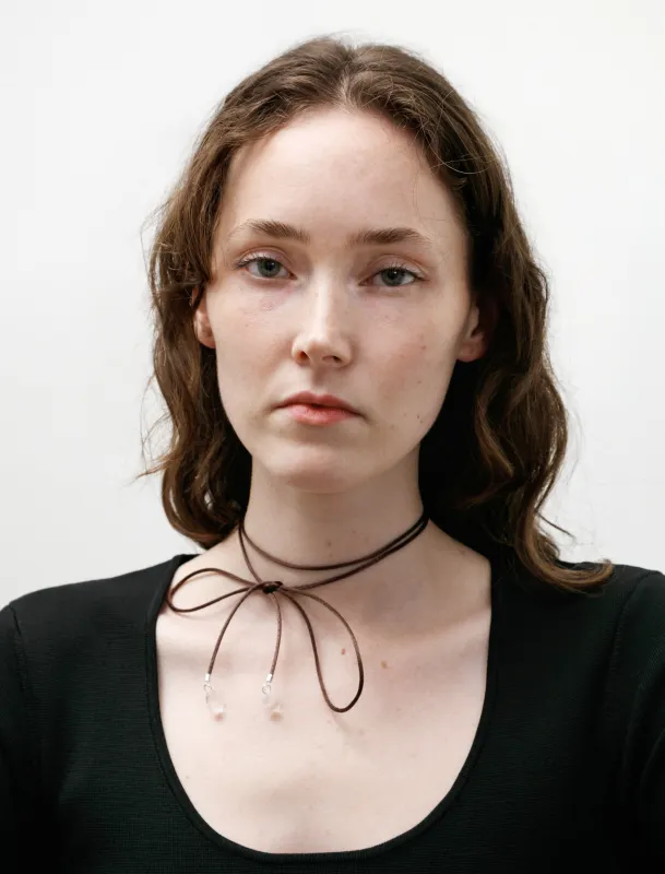 Long Tactac Necklace Brown/Clear sold by SHOP NEIGHBOR