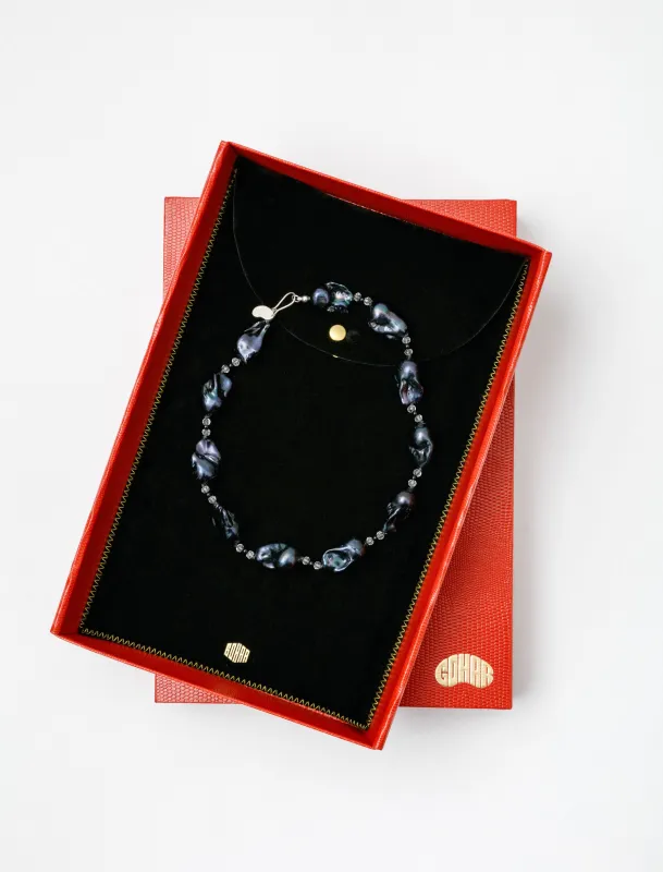 Host Necklace Baroque Pearl with Gems made by SHOP NEIGHBOR