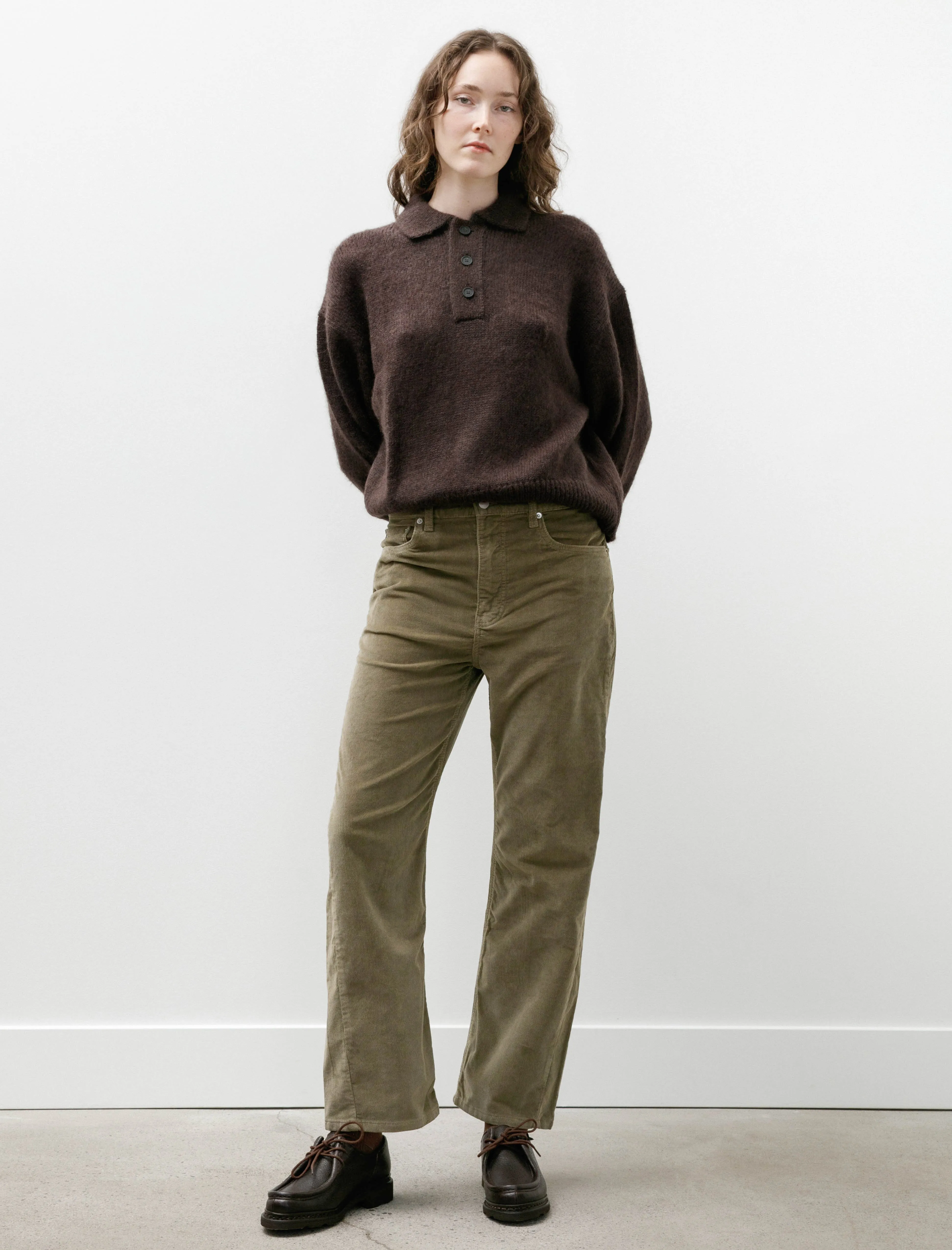 Denjo Pant Washed Corduroy Lichen sold by SHOP NEIGHBOR