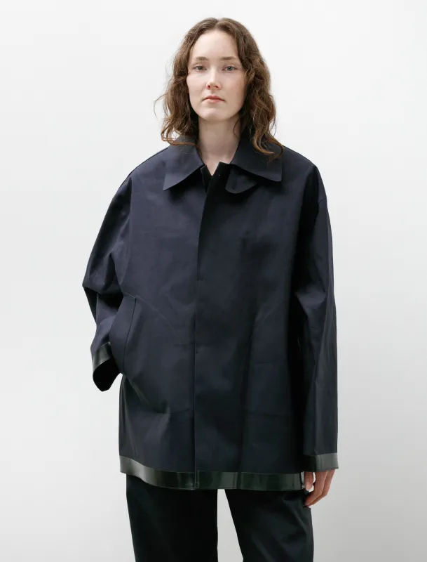 SN x Mackintosh Teviot Short Mac Coat Navy sold by SHOP NEIGHBOR