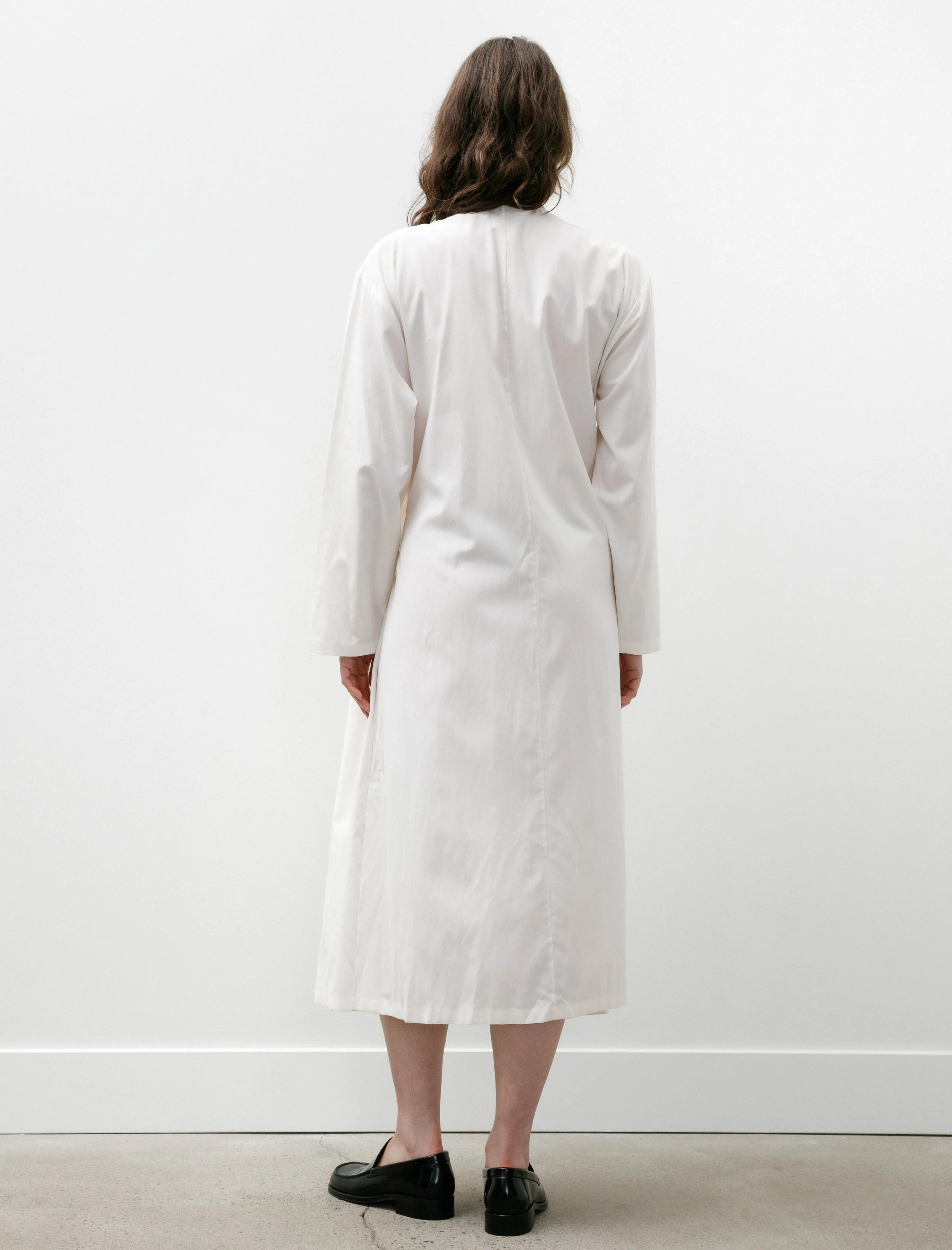 Draped Long Dress With Oya Embroidery Off White/Brown Beads sold by SHOP NEIGHBOR product image thumbnail 4