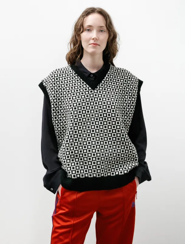 Shetland Knit Vest Plaid Black sold by SHOP NEIGHBOR