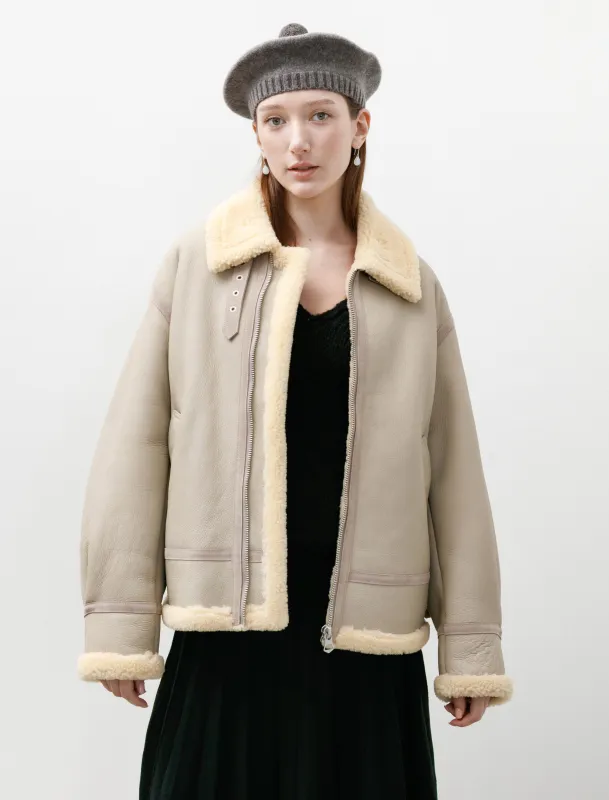 Sheep Mouton B-3 Flight Jacket Grege made by SHOP NEIGHBOR