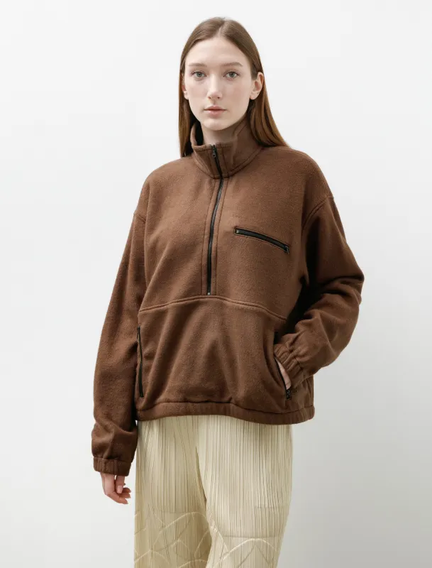 Pure Silk Comfort Fleece Half Zip P/O Brown sold by SHOP NEIGHBOR