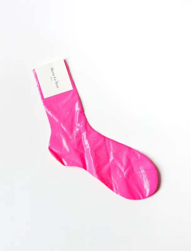 One Ribbed Laminated Fluo Pink sold by SHOP NEIGHBOR