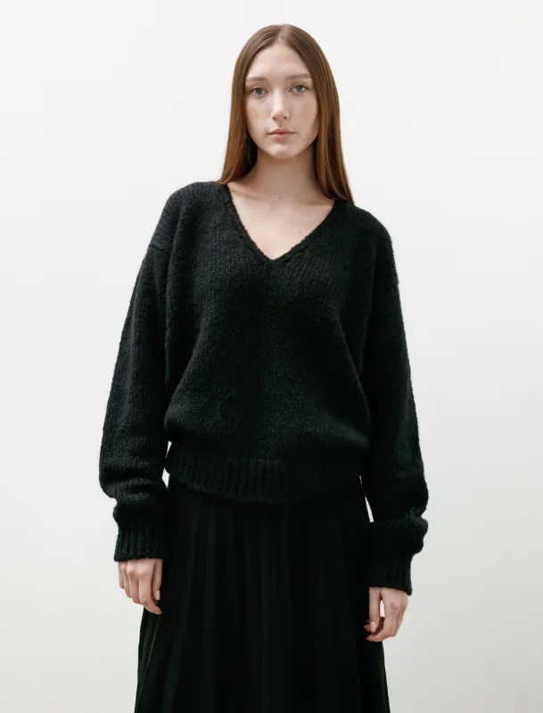 Cashmere Silk Low Gauge Knit Black made by SHOP NEIGHBOR