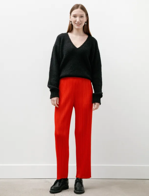 Monthly Colors Straight Leg Pants Red made by SHOP NEIGHBOR