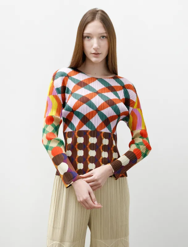 Harmony Printed Long Sleeve Top Pink Multi made by SHOP NEIGHBOR