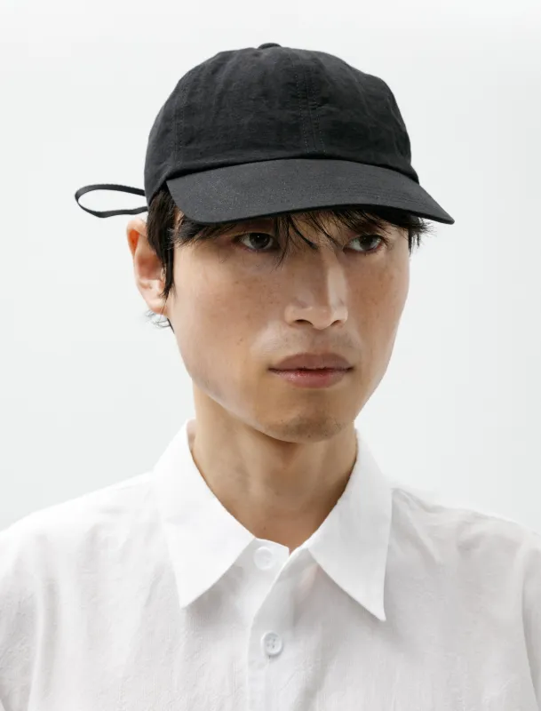 R20 Cap-1 Shallow Cap Black Linen made by SHOP NEIGHBOR