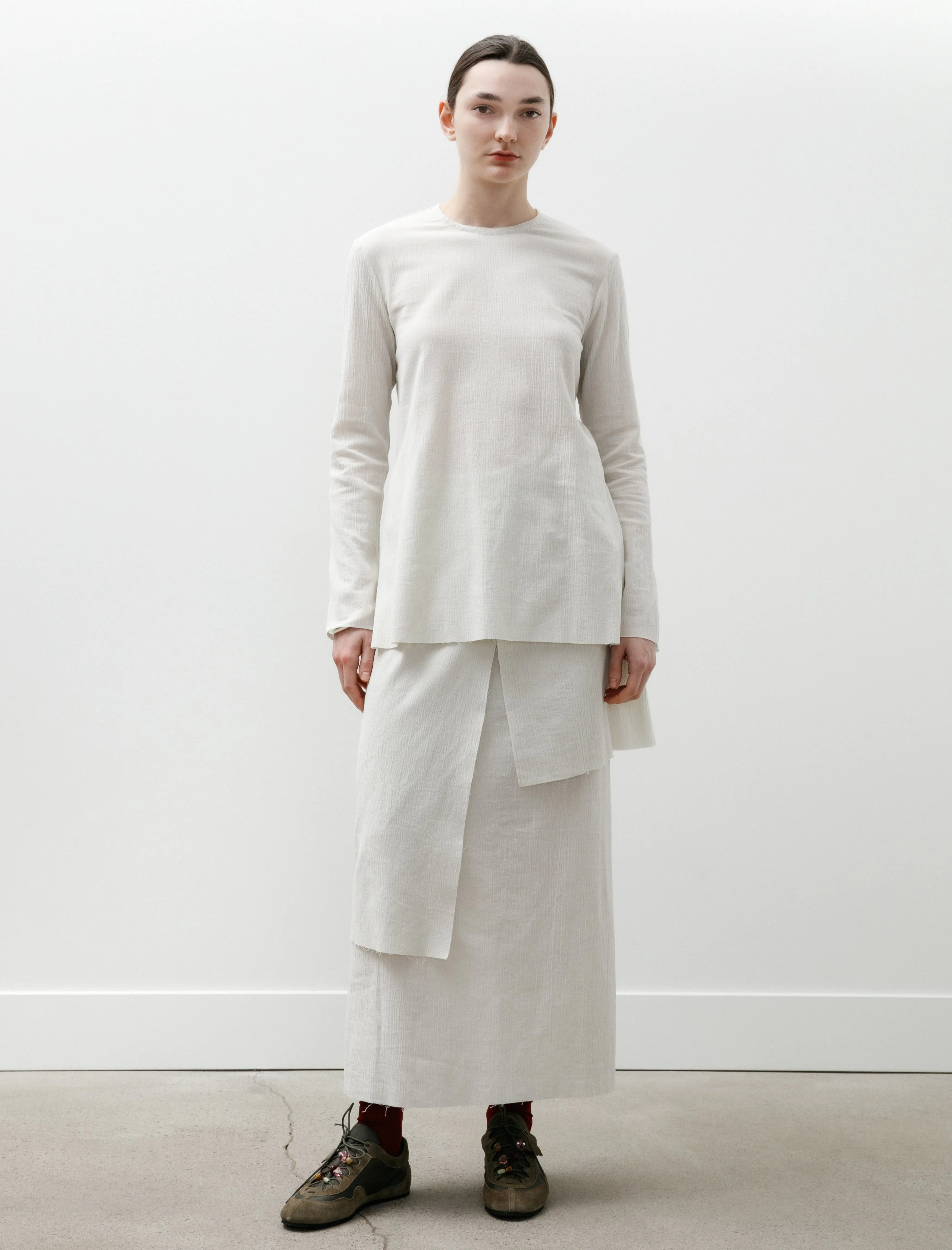 Raw Layer Skirt Chalk sold by SHOP NEIGHBOR