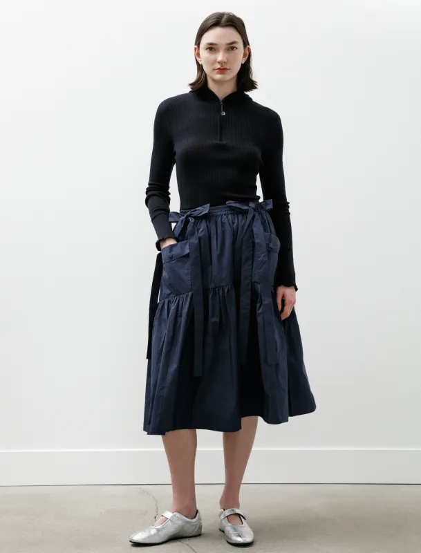 Cai Skirt Crisp Ripstop Navy made by SHOP NEIGHBOR