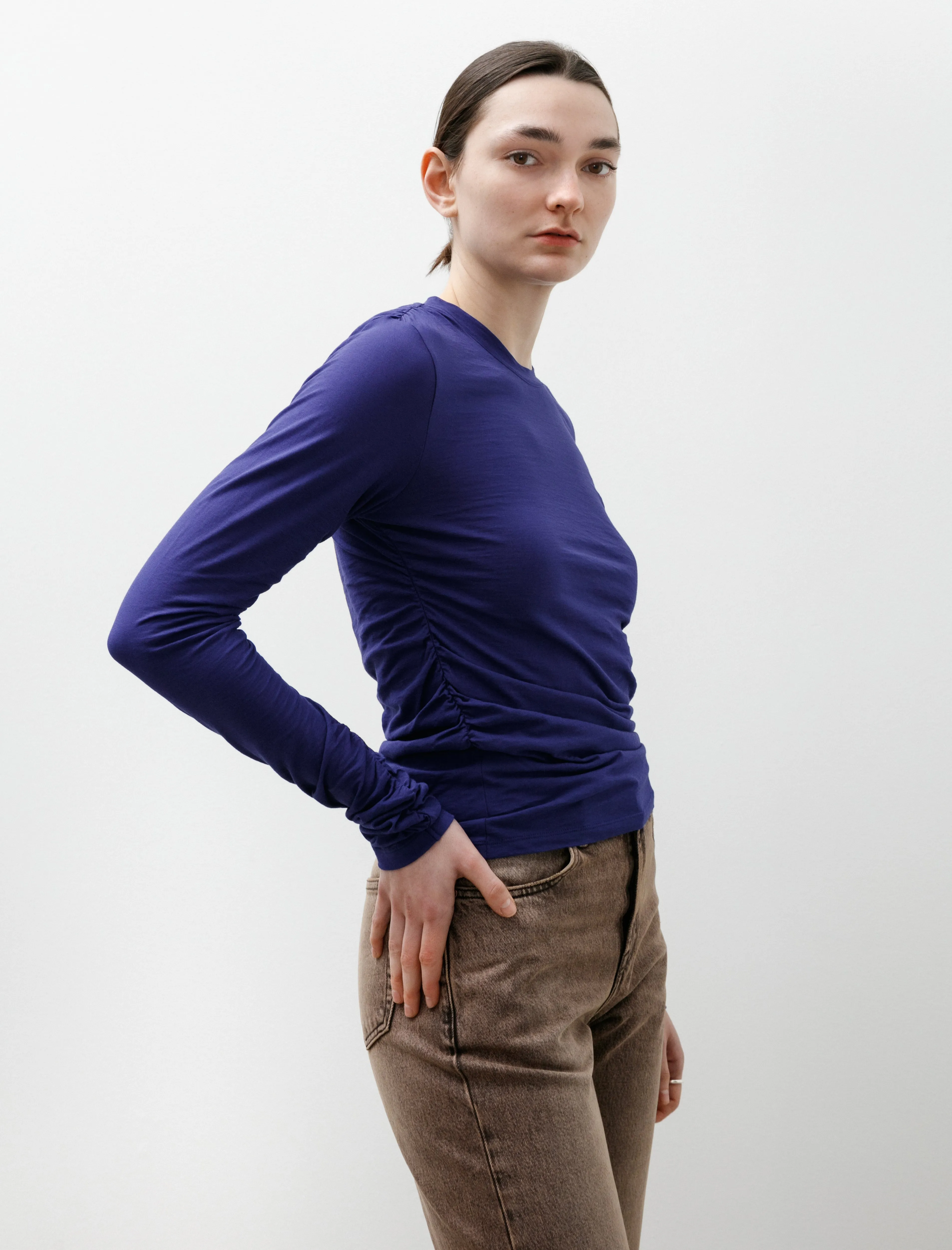 Strain Slim Longsleeve Deep Blue High Twist Jersey sold by SHOP NEIGHBOR product image thumbnail 4