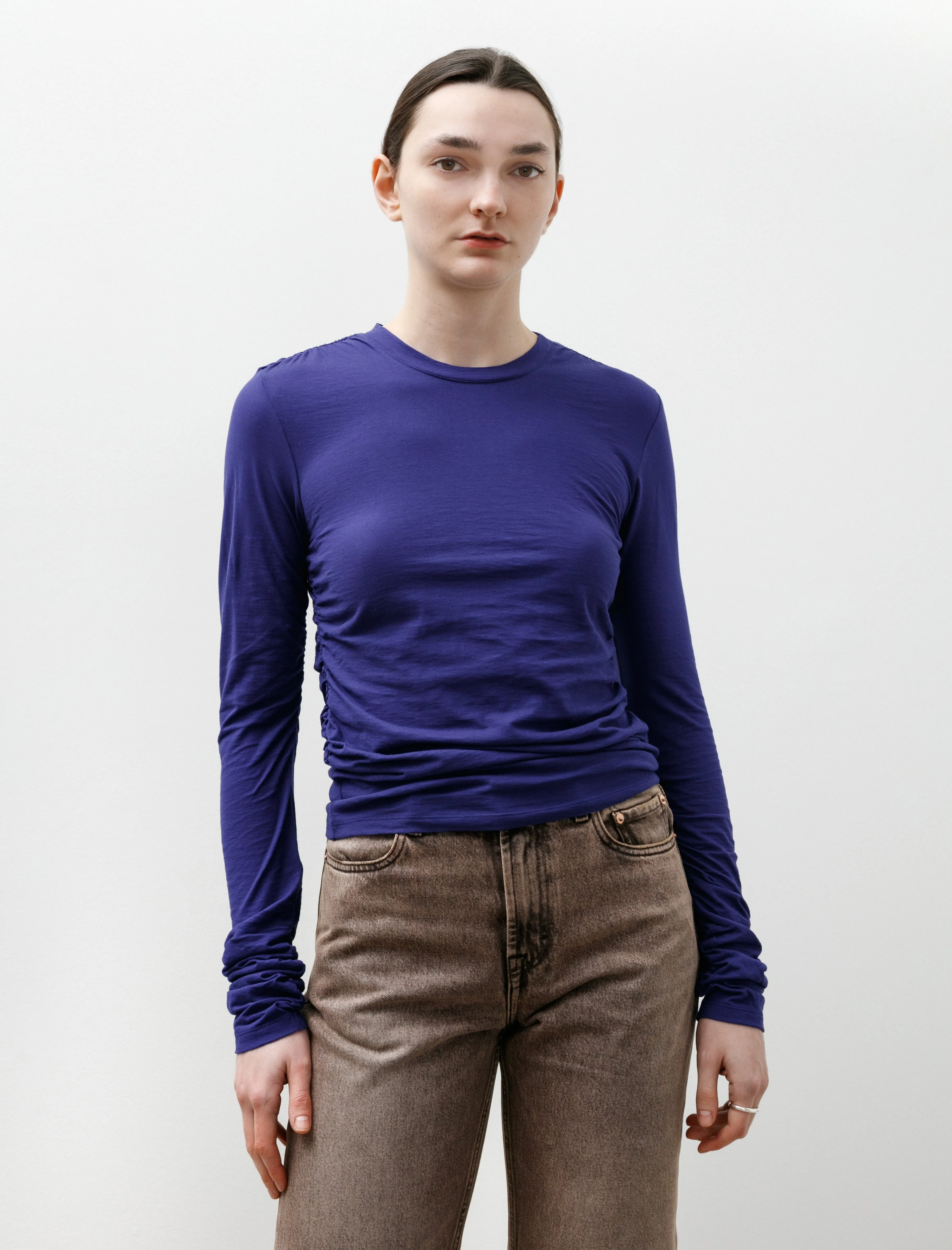 Strain Slim Longsleeve Deep Blue High Twist Jersey sold by SHOP NEIGHBOR
