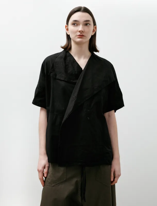 Half Sleeve Gown Shirt Black made by SHOP NEIGHBOR