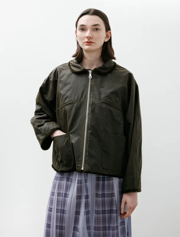 British Oilskin Women's Flying Jacket Olive made by SHOP NEIGHBOR