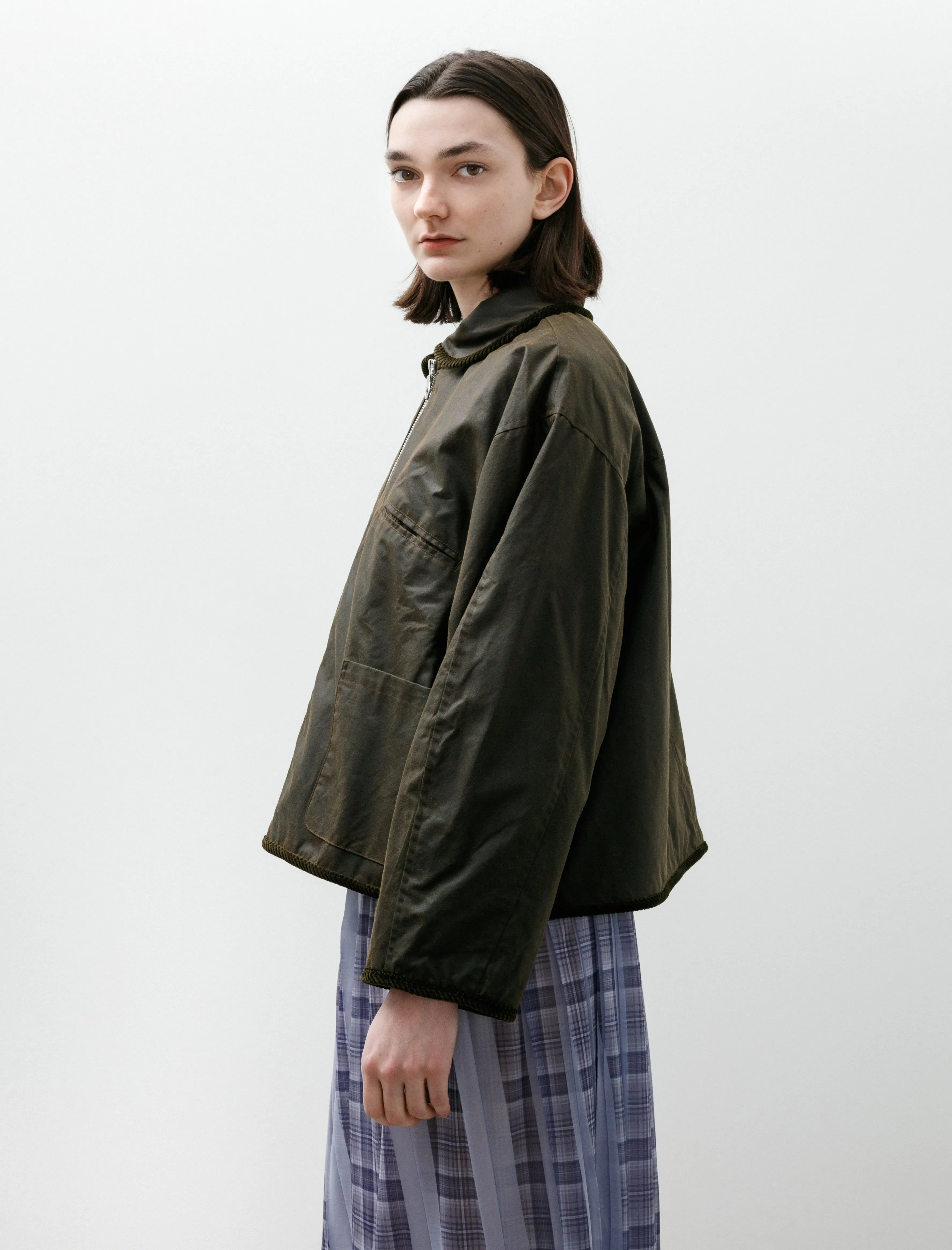 British Oilskin Women's Flying Jacket Olive sold by SHOP NEIGHBOR product image thumbnail 2