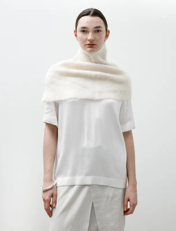 Funnel Alpaca Blend Neck Warmer Ecru made by SHOP NEIGHBOR