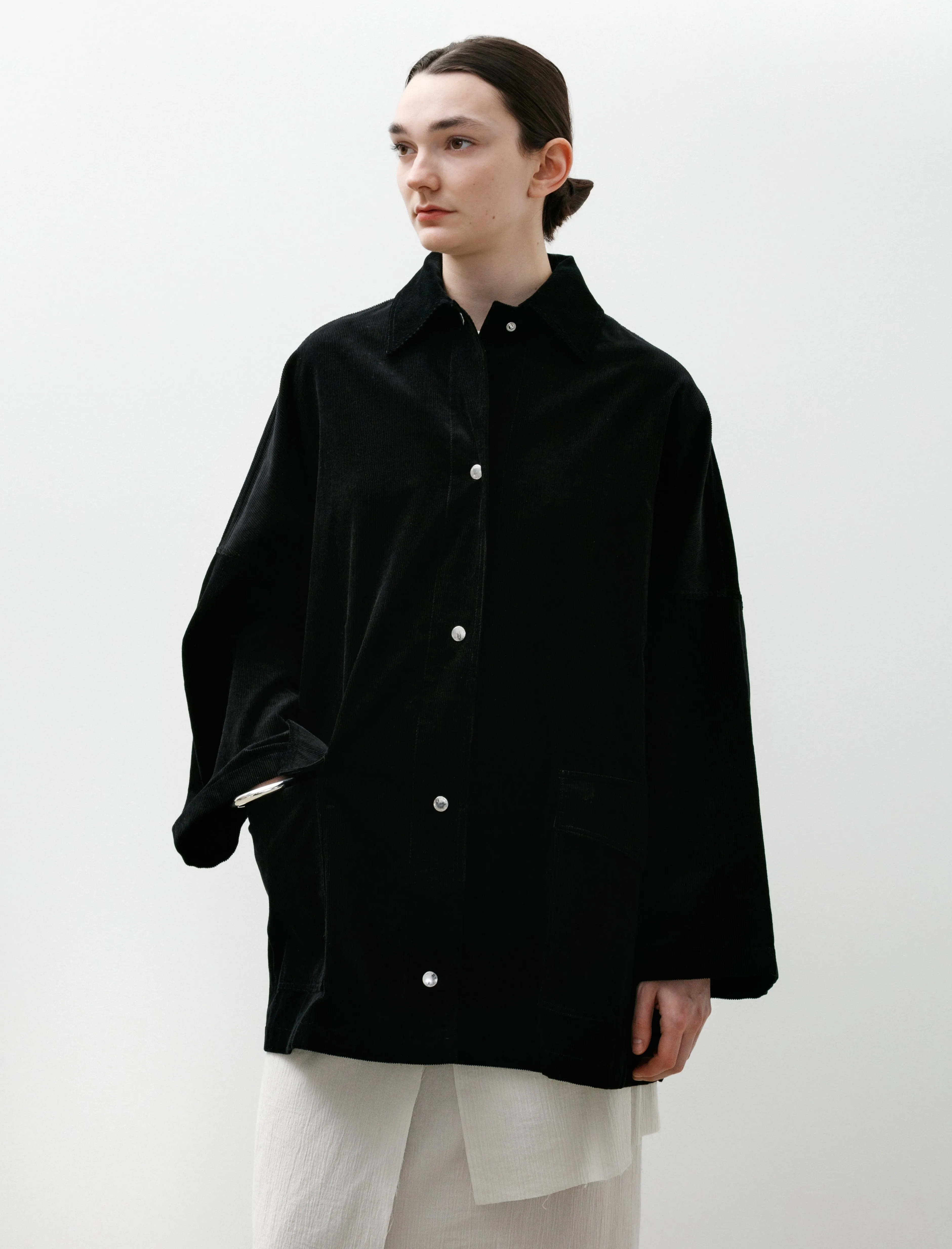 Cord Overshirt Black sold by SHOP NEIGHBOR product image thumbnail 2
