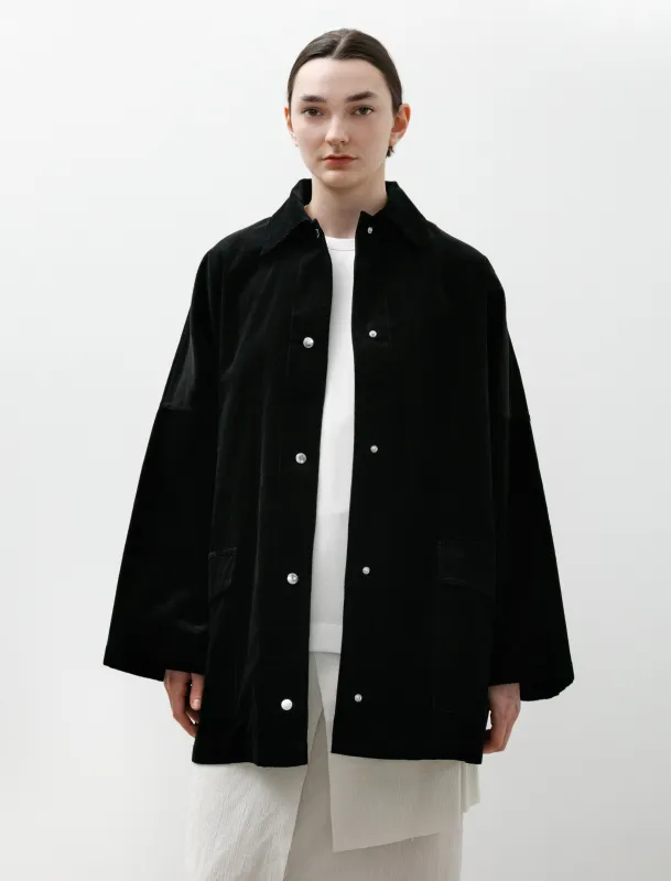 Cord Overshirt Black made by SHOP NEIGHBOR