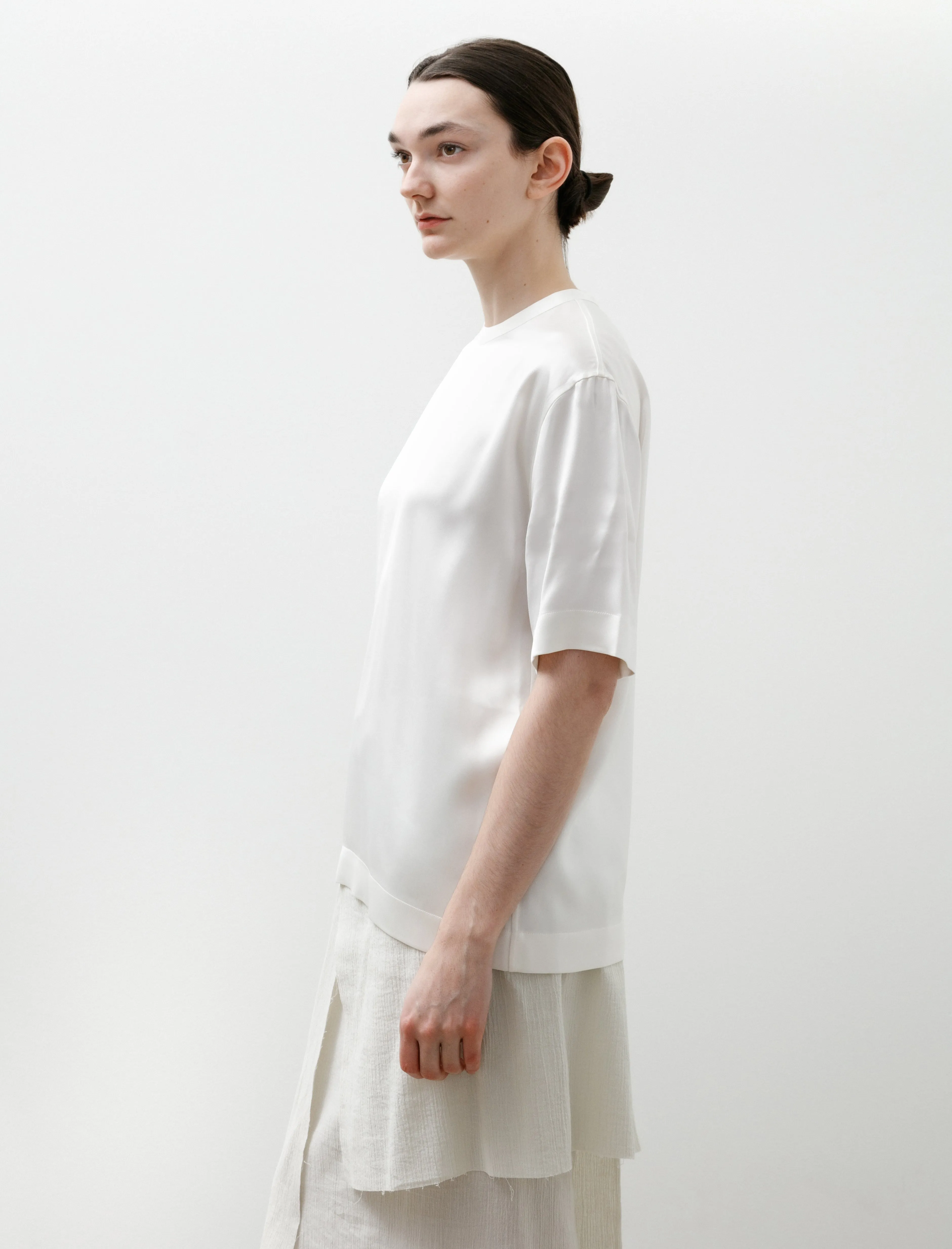 Satin Tee White sold by SHOP NEIGHBOR product image thumbnail 3